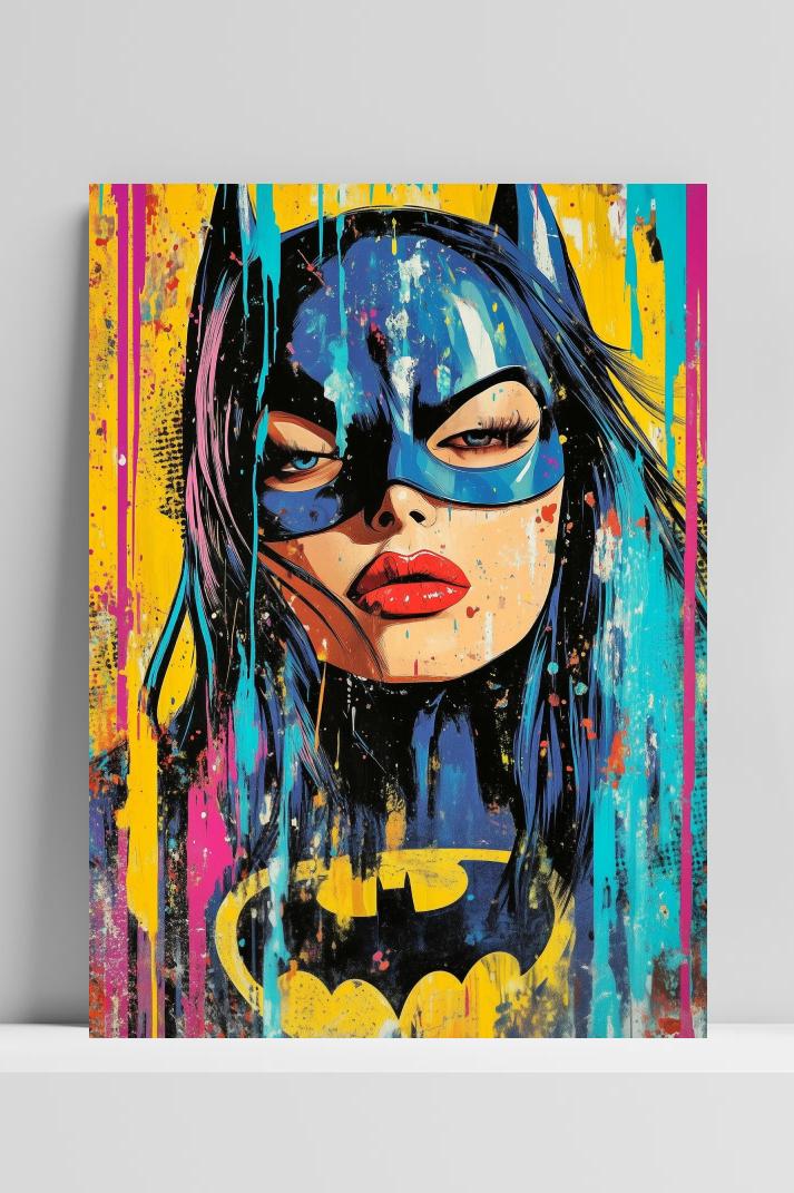Batgirl op 3mm aluminium dibond