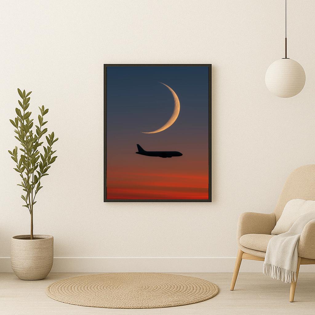 Crescent Moon Airplane poster sfeerbeeld 2
