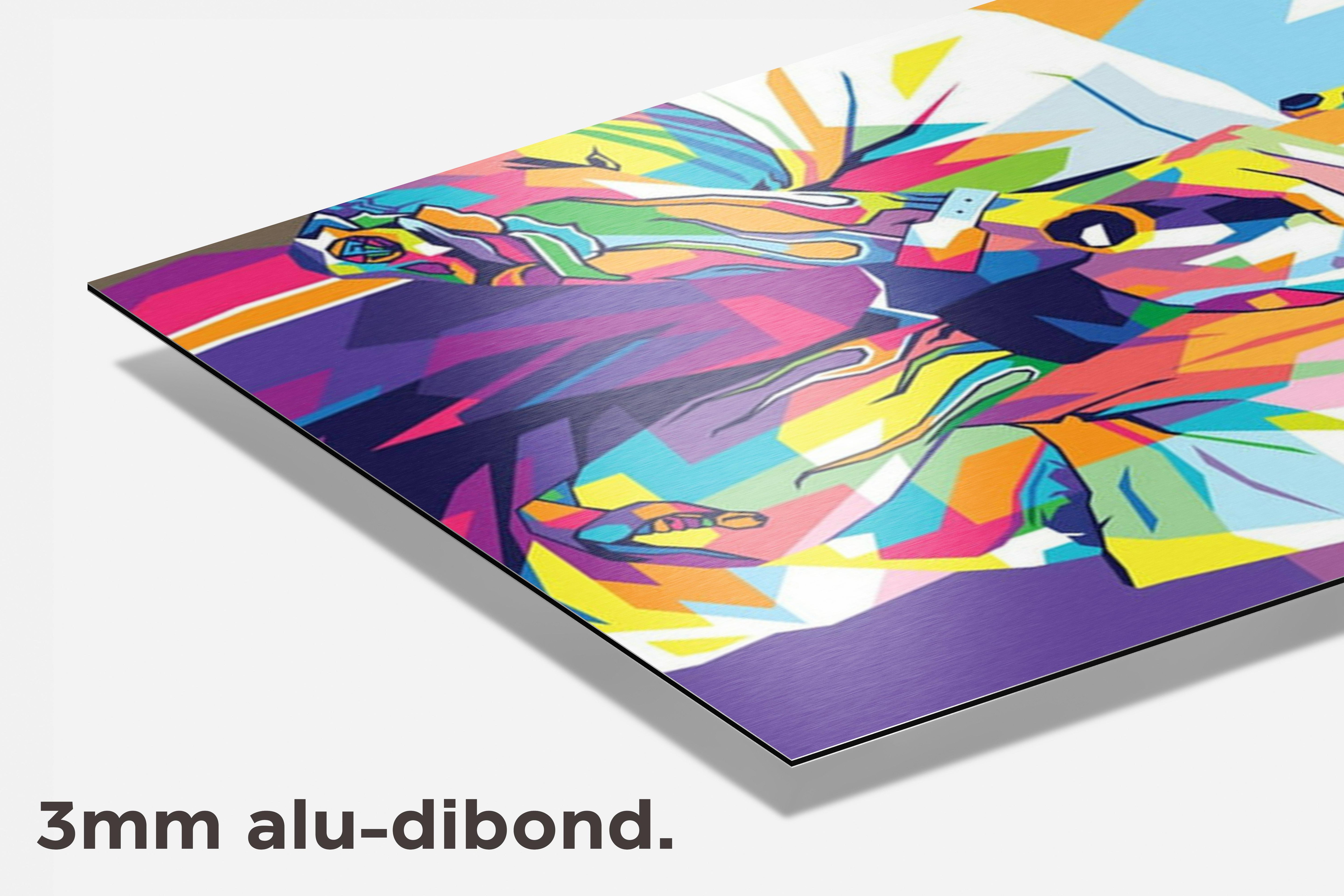 Chester Bennington dibond detail