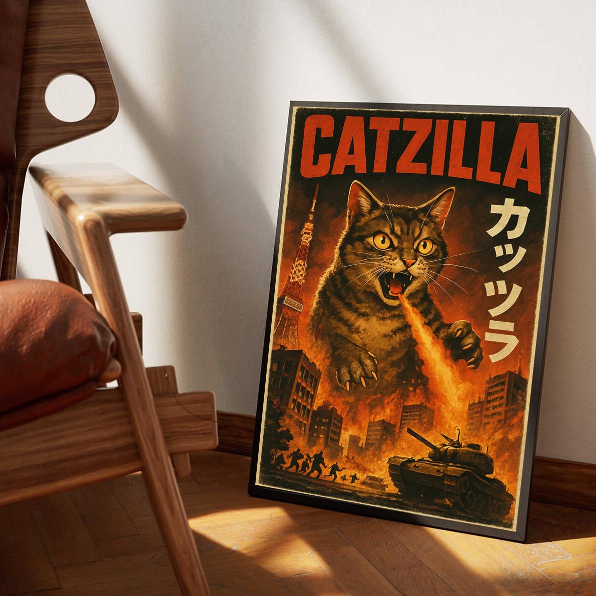 Catzilla Text War poster sfeerbeeld 3