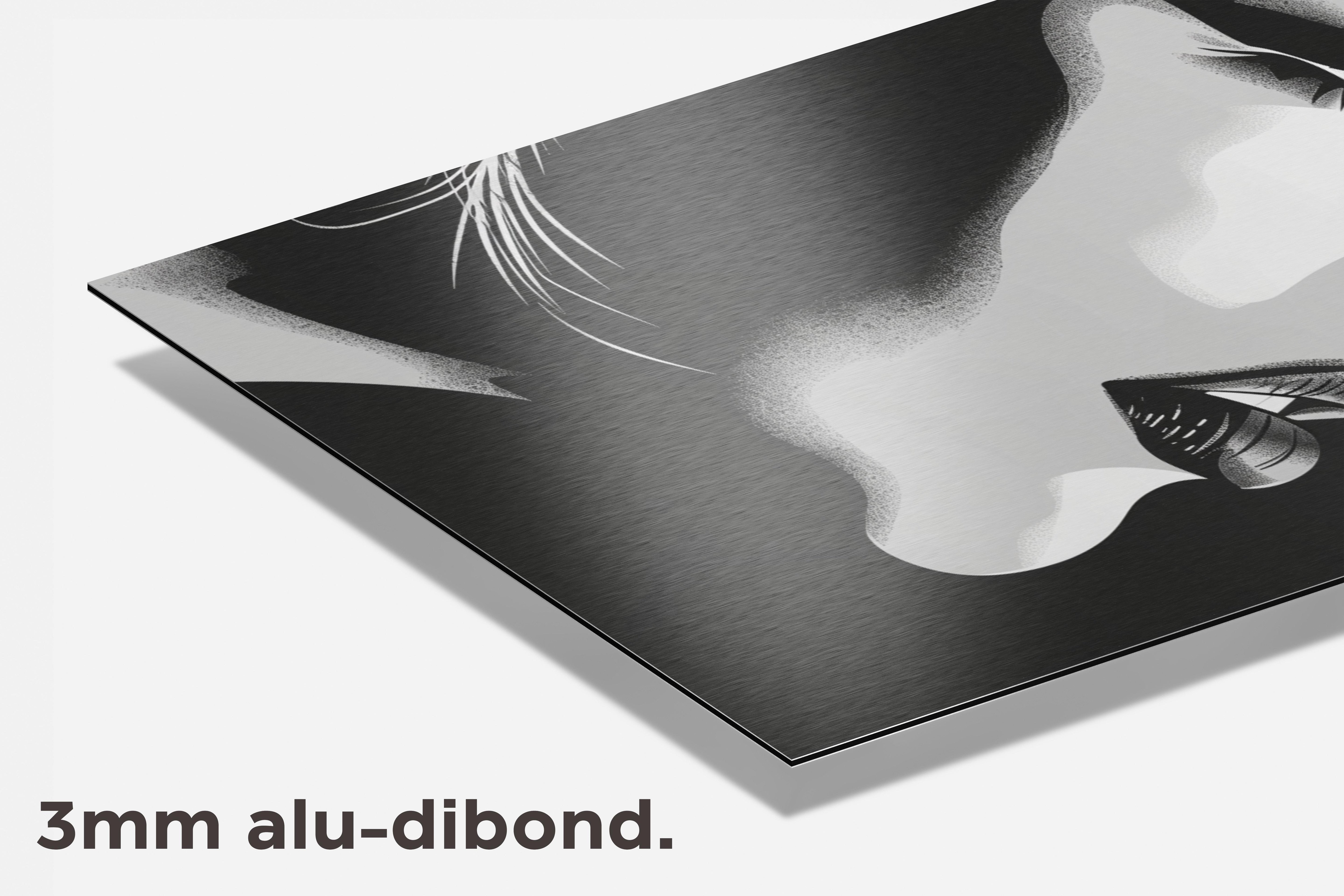 Vrouw Zijaanzicht dibond detail