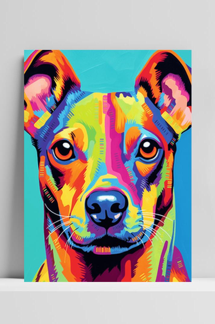 Jack Russel op 3mm aluminium dibond