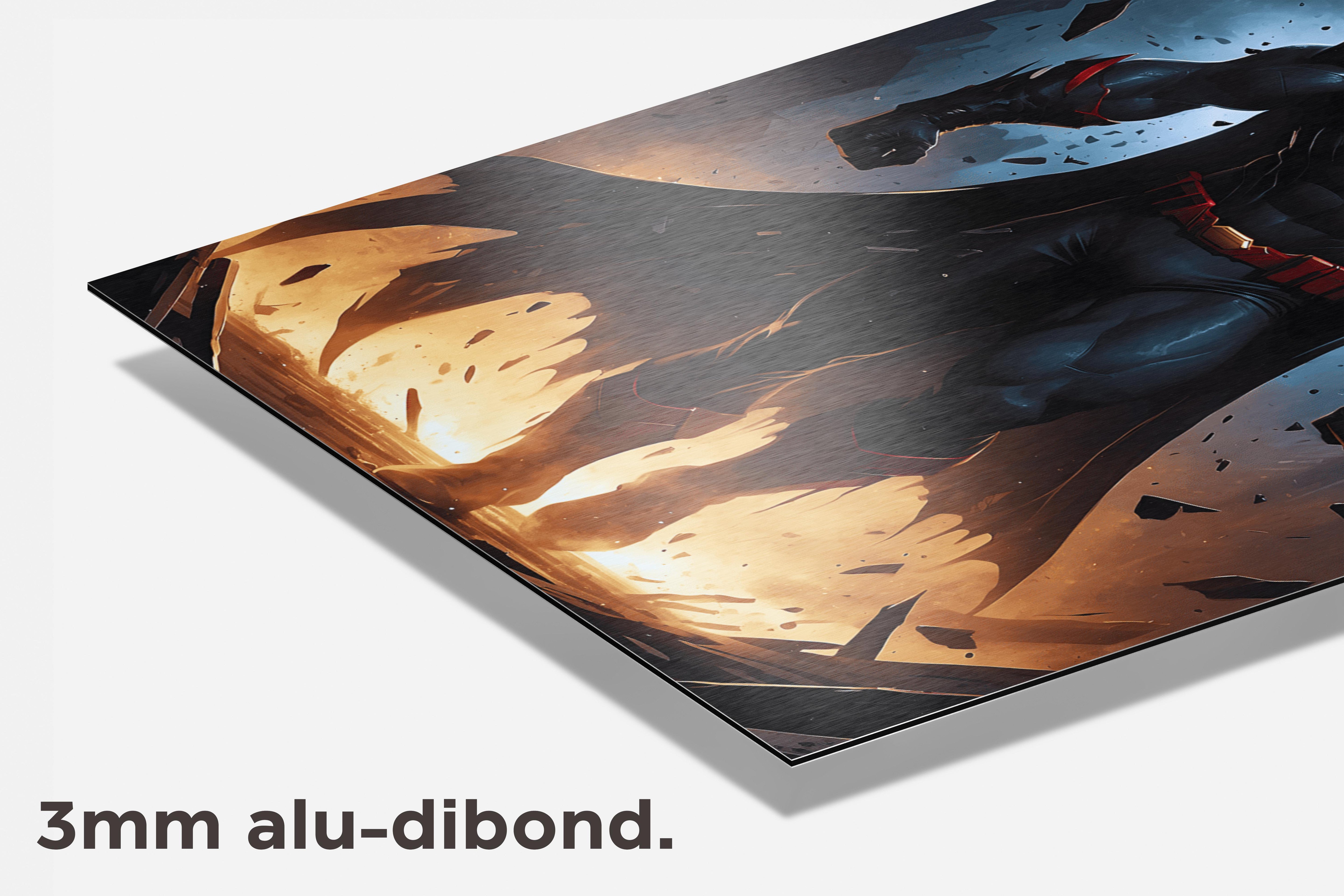 Batman Superman dibond detail