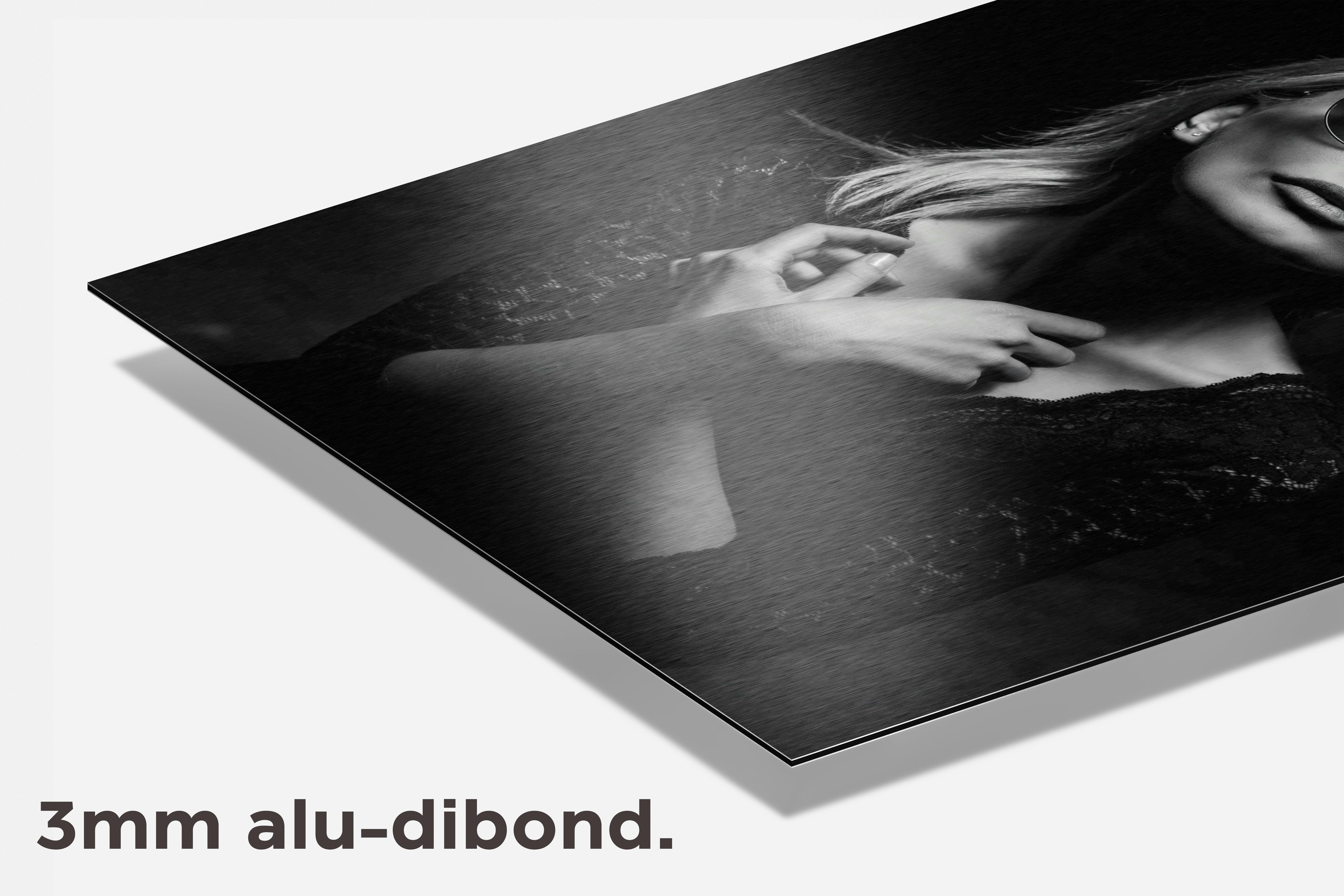 Vrouw met Bril dibond detail