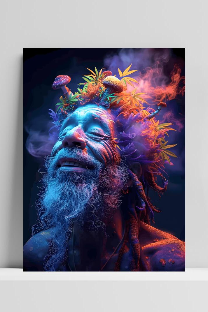 Trip Paddestoelman op 3mm aluminium dibond