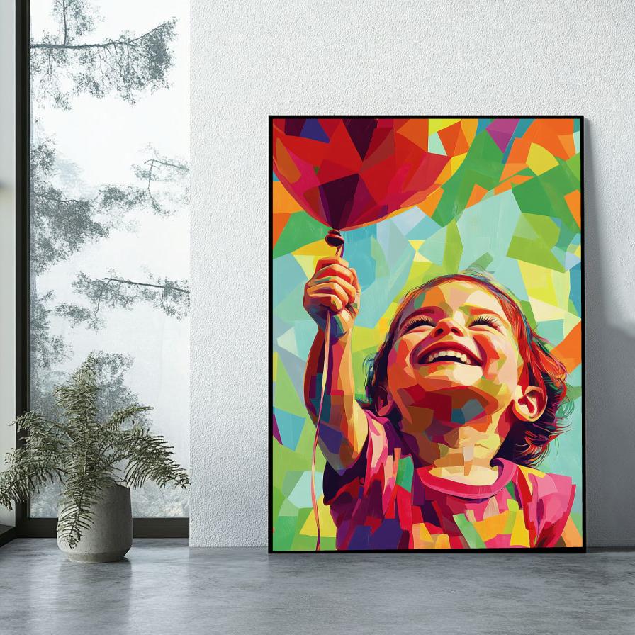 Kid Balloon Pop Art poster sfeerbeeld 1