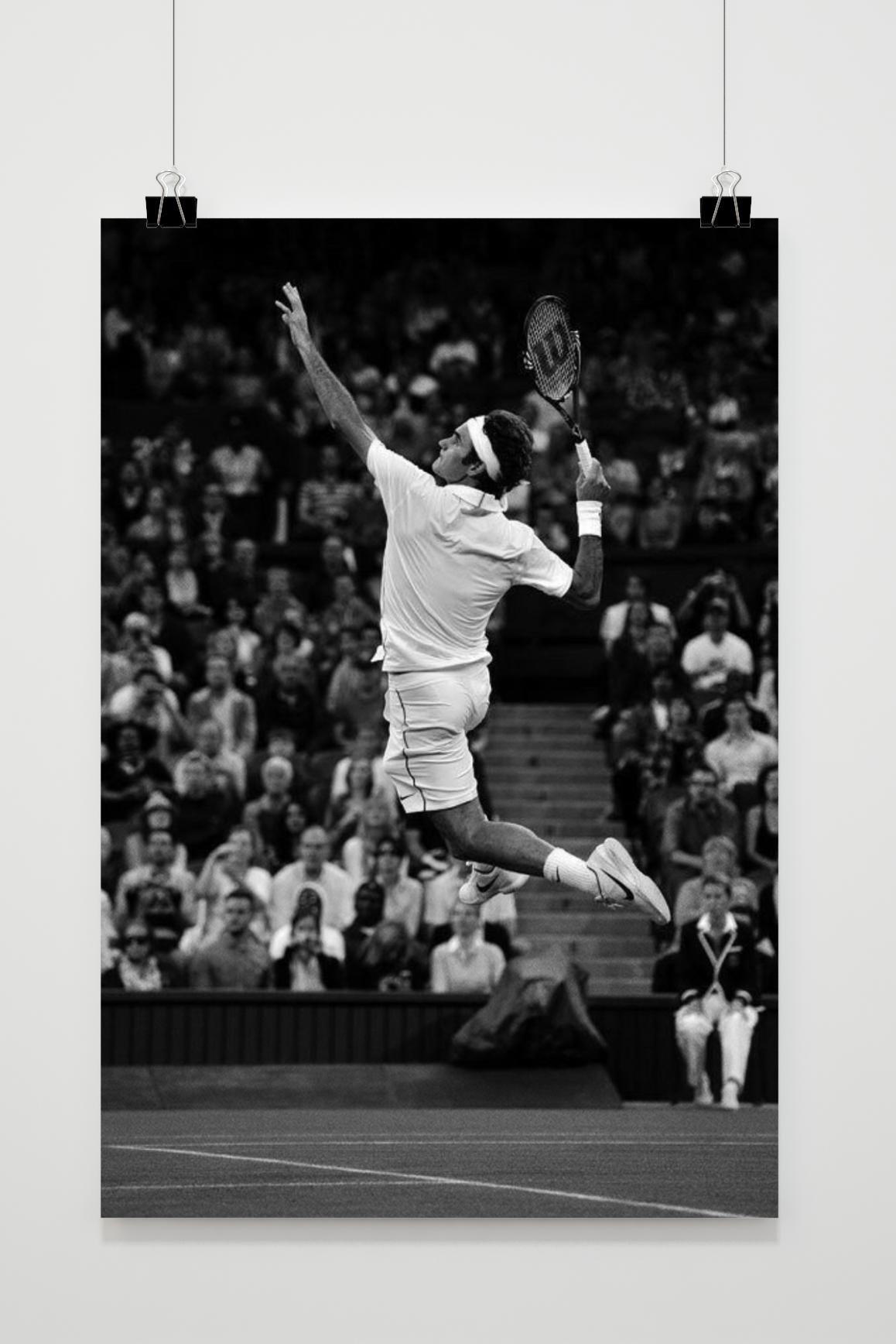 Affiche Roger Federer Noir et Blanc de 25 Artstreet