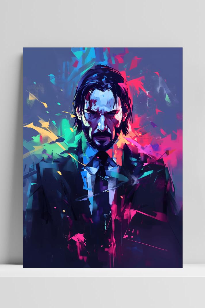 John Wick op 3mm aluminium dibond