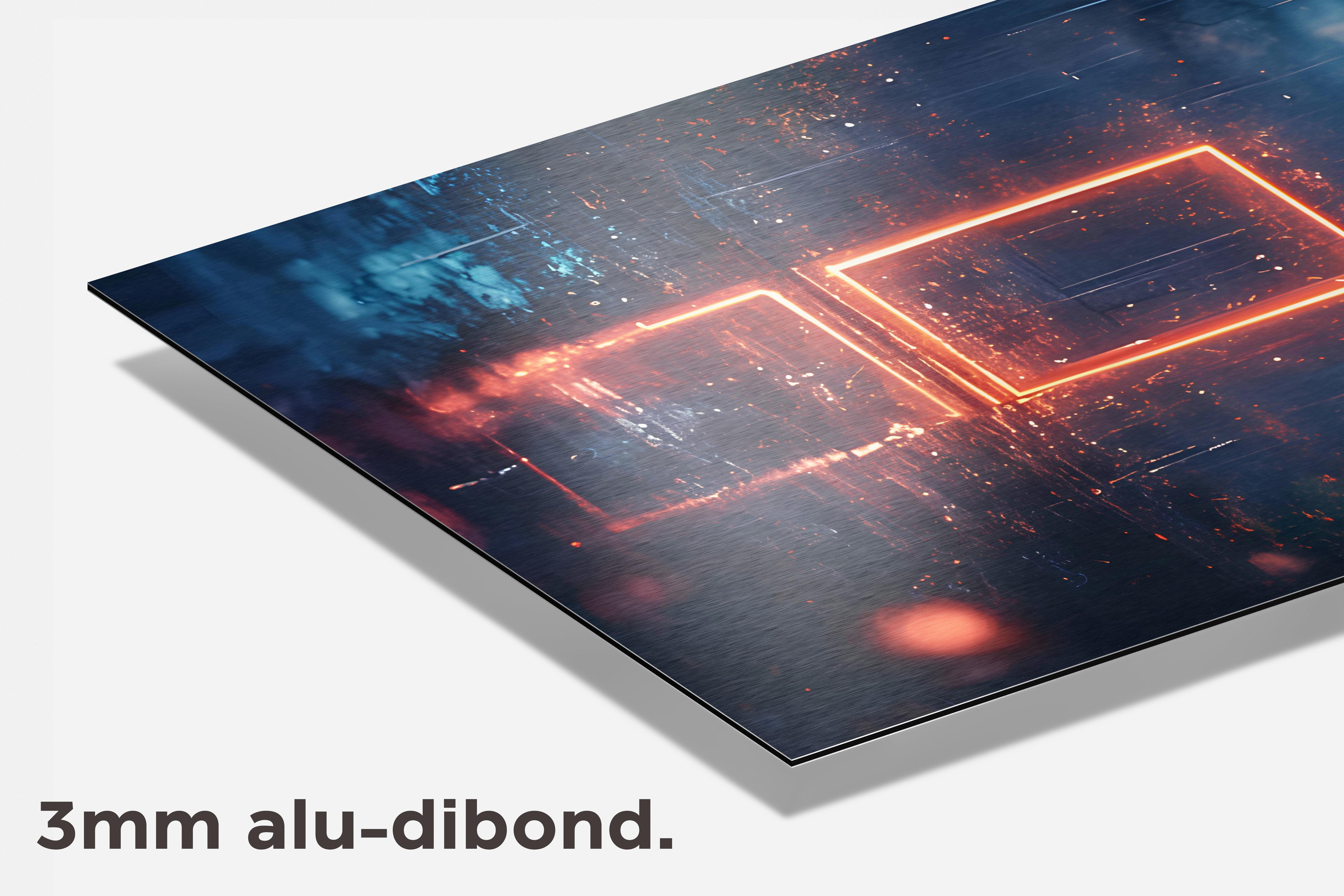 Neon Bos dibond detail