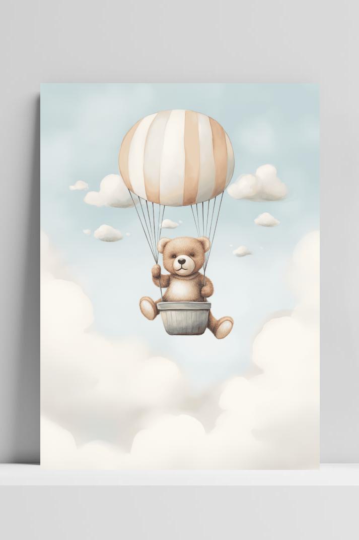 Beertje Ballon op 3mm aluminium dibond
