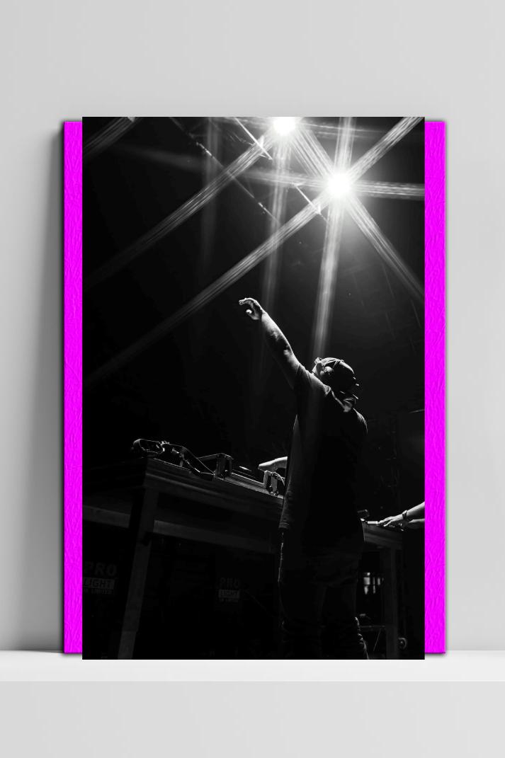 DJ Festival op 3mm aluminium dibond
