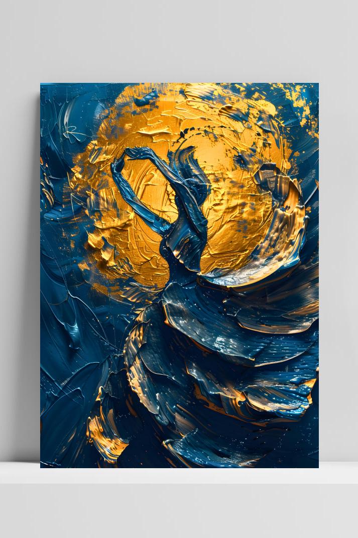 Vrouw Dans op 3mm aluminium dibond