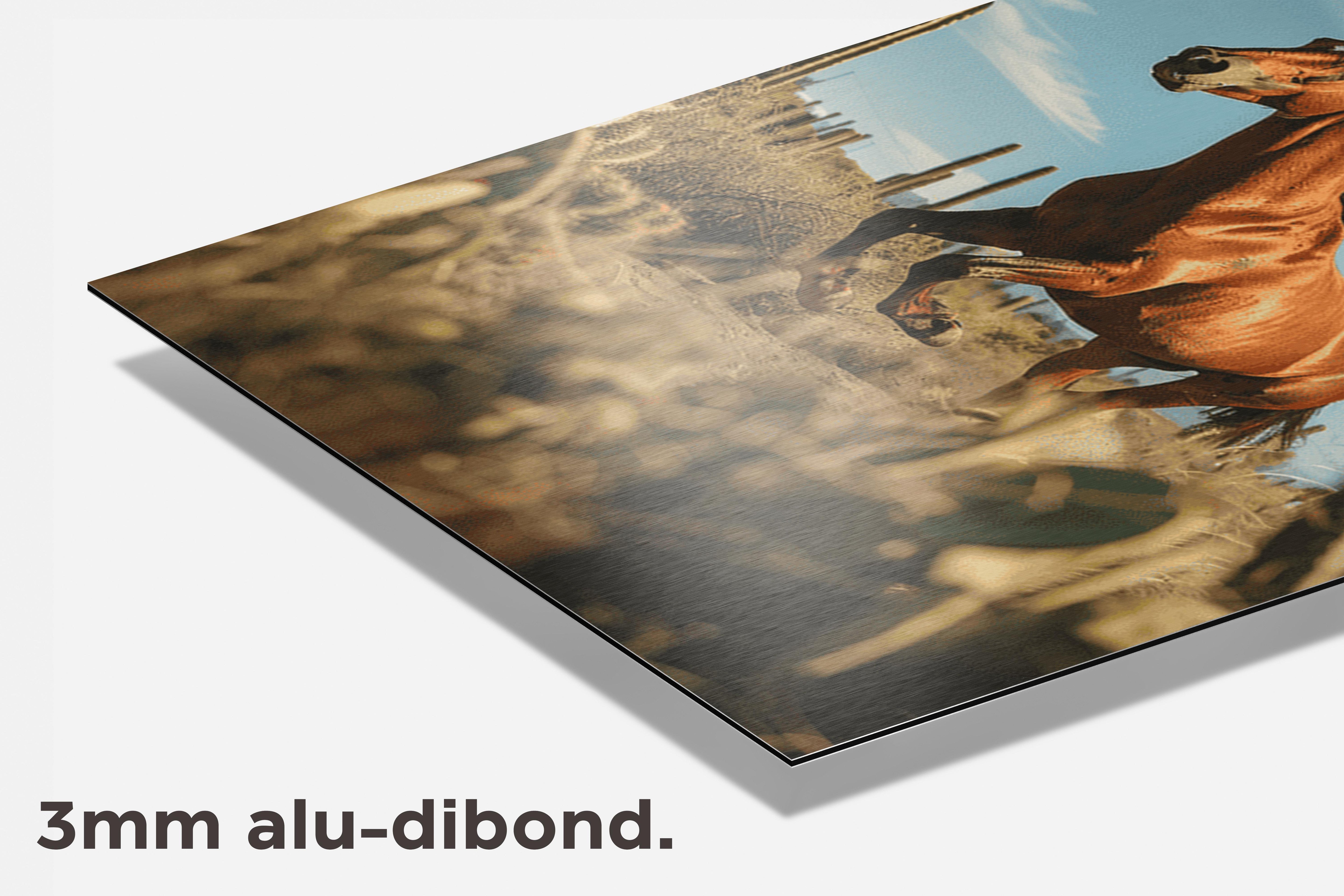 Paard Natuur dibond detail