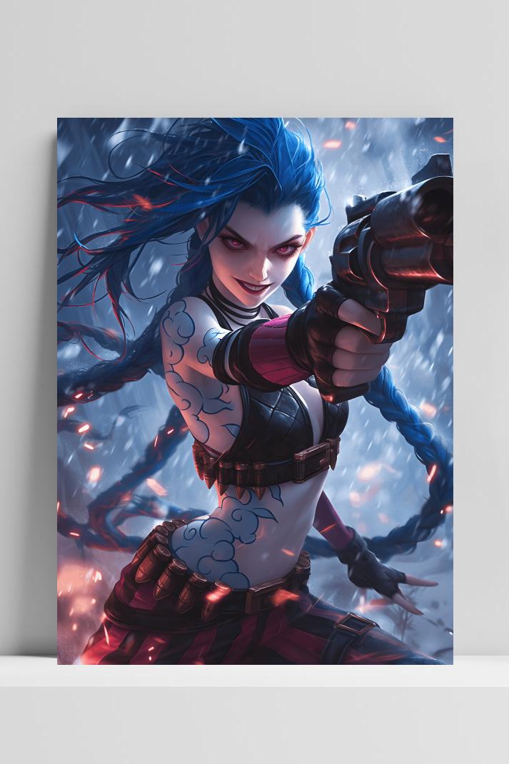 Jinx Pistool op 3mm aluminium dibond