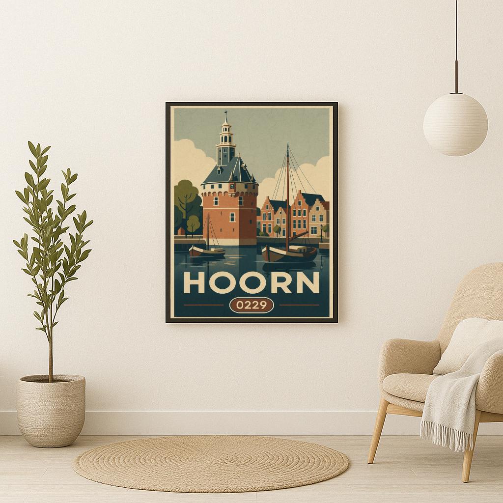 Hoorn Text Vintage poster sfeerbeeld 2