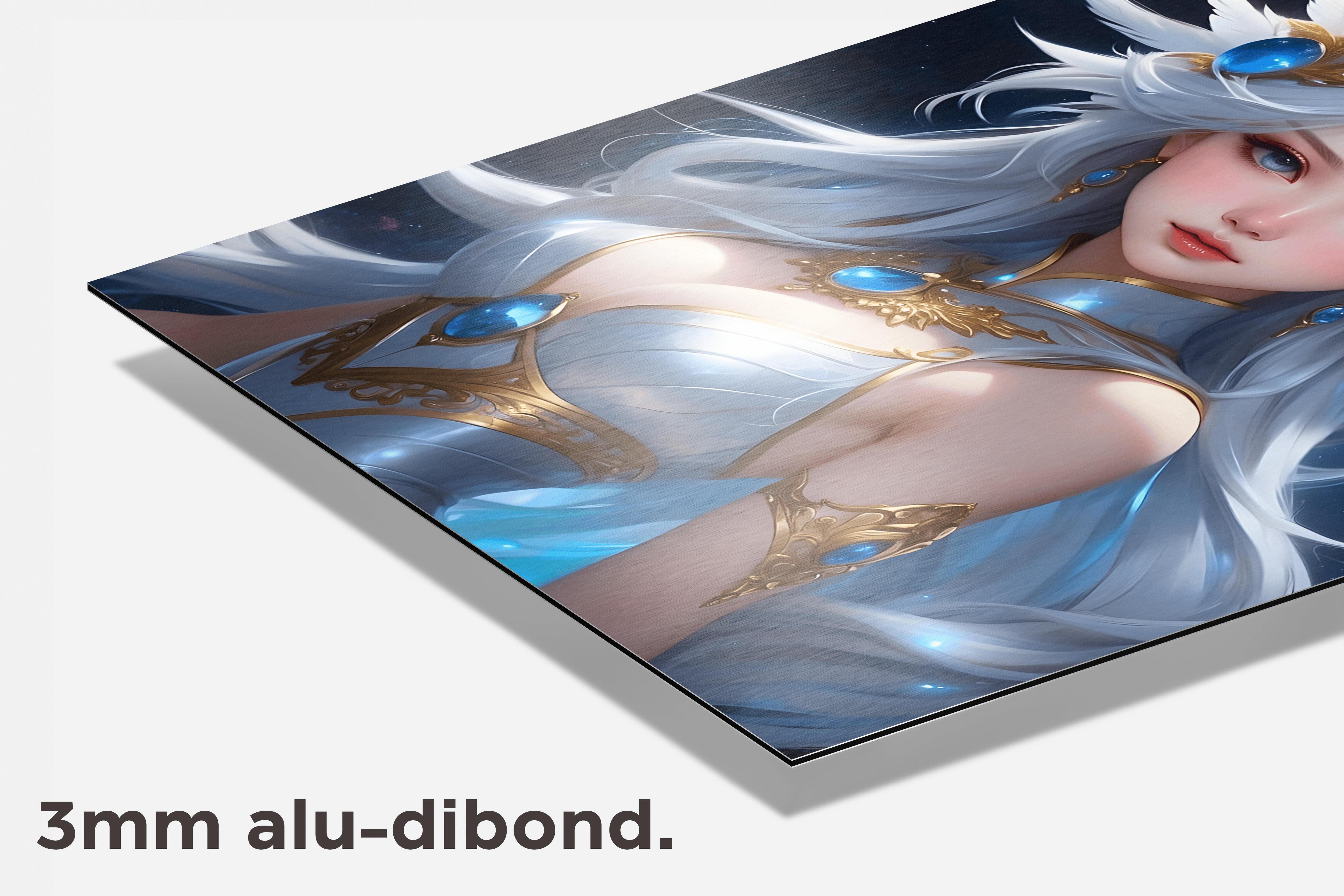 Anime Prinses Fantasy dibond detail