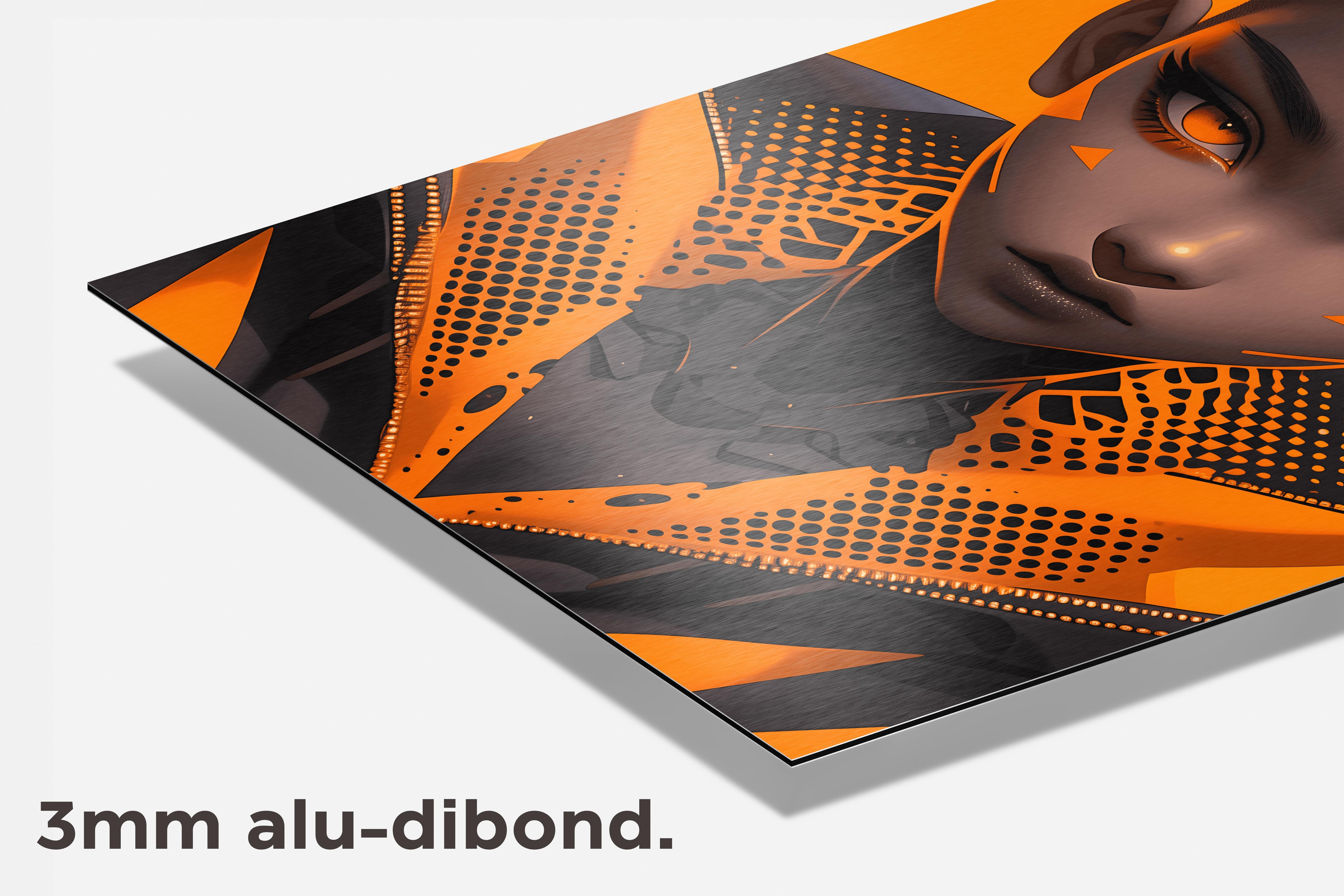 Oranje Ogen dibond detail