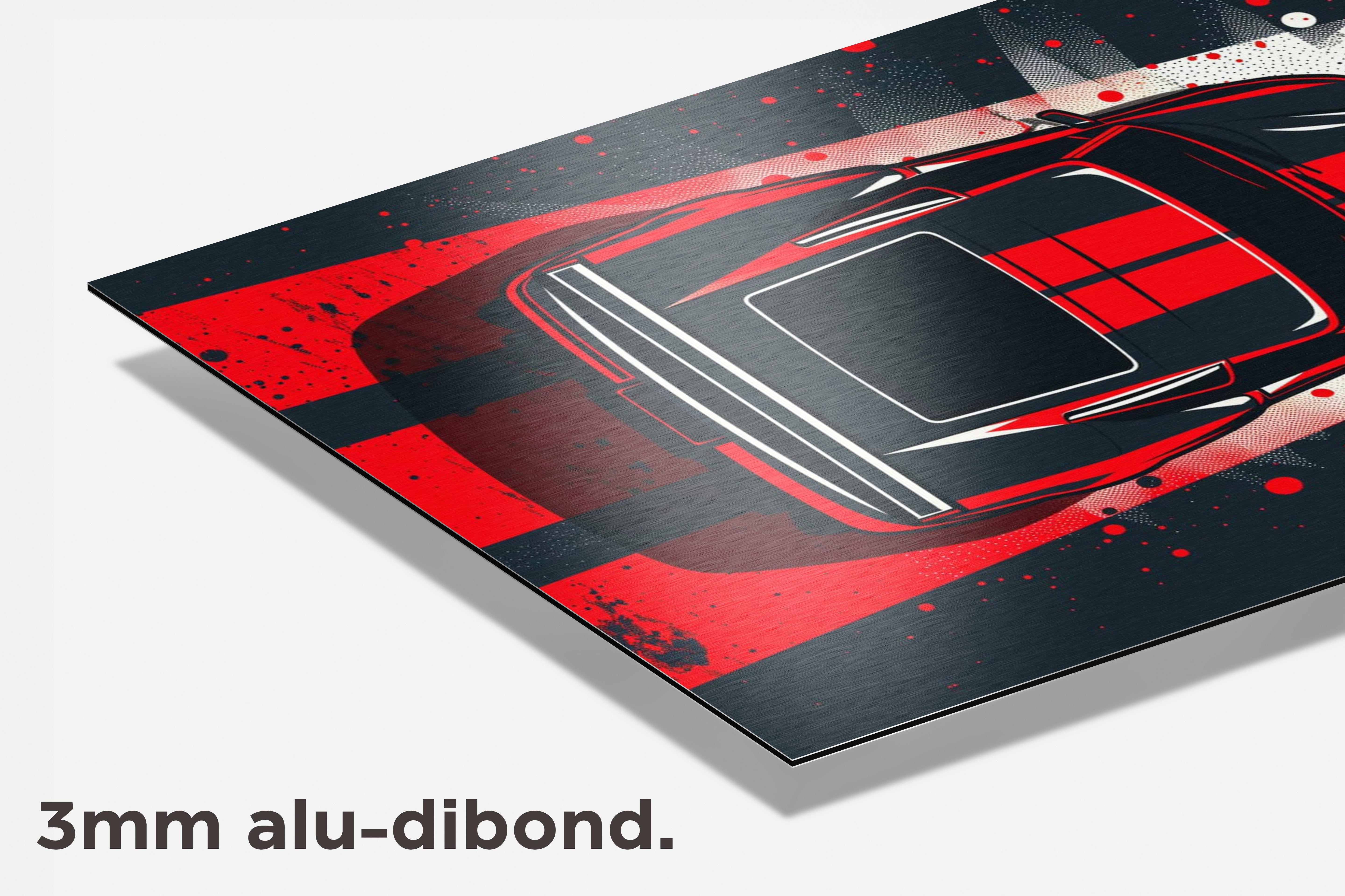 Auto Cartoon dibond detail