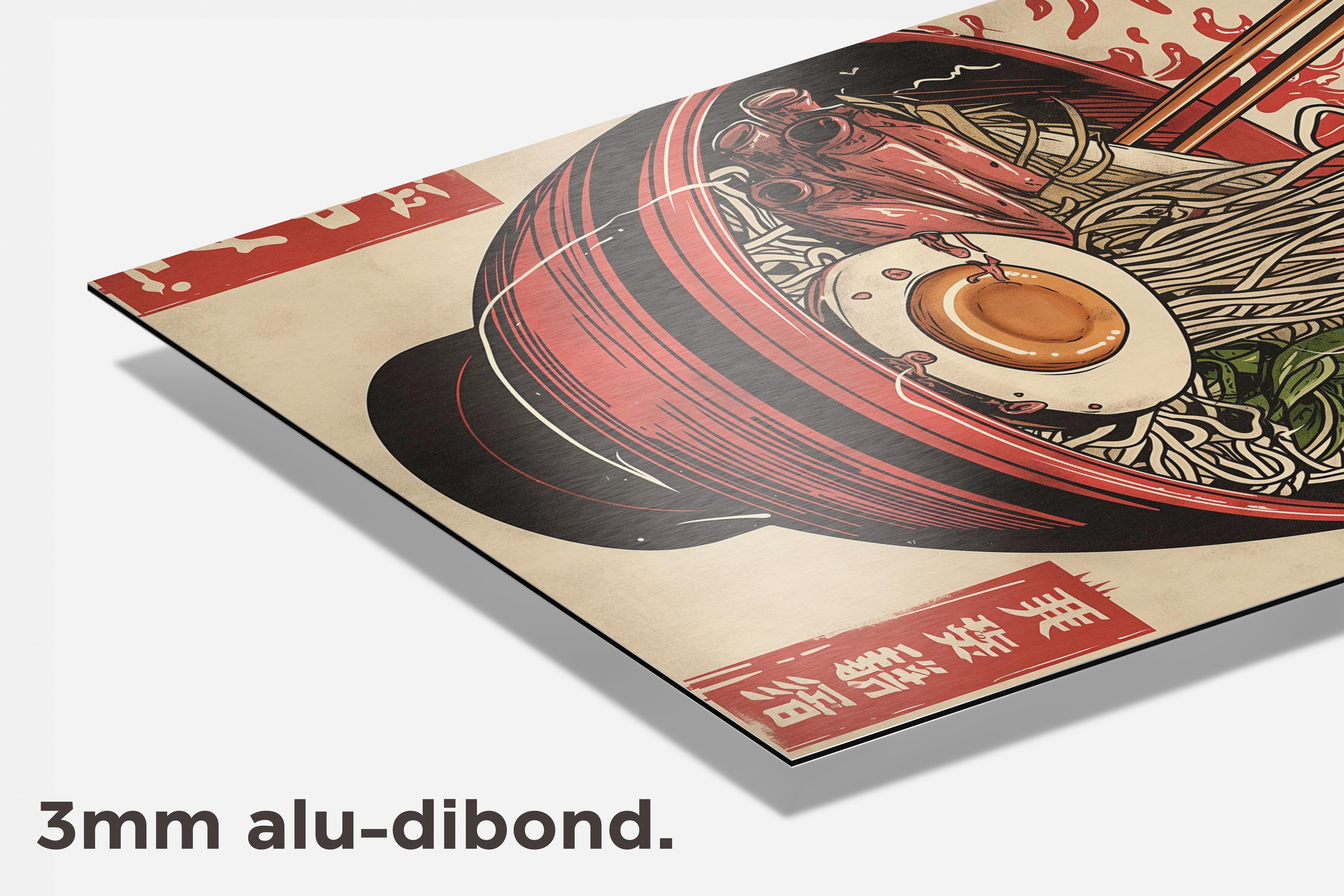 Retro Ramen dibond detail