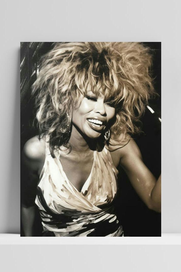 Tina Turner op 3mm aluminium dibond