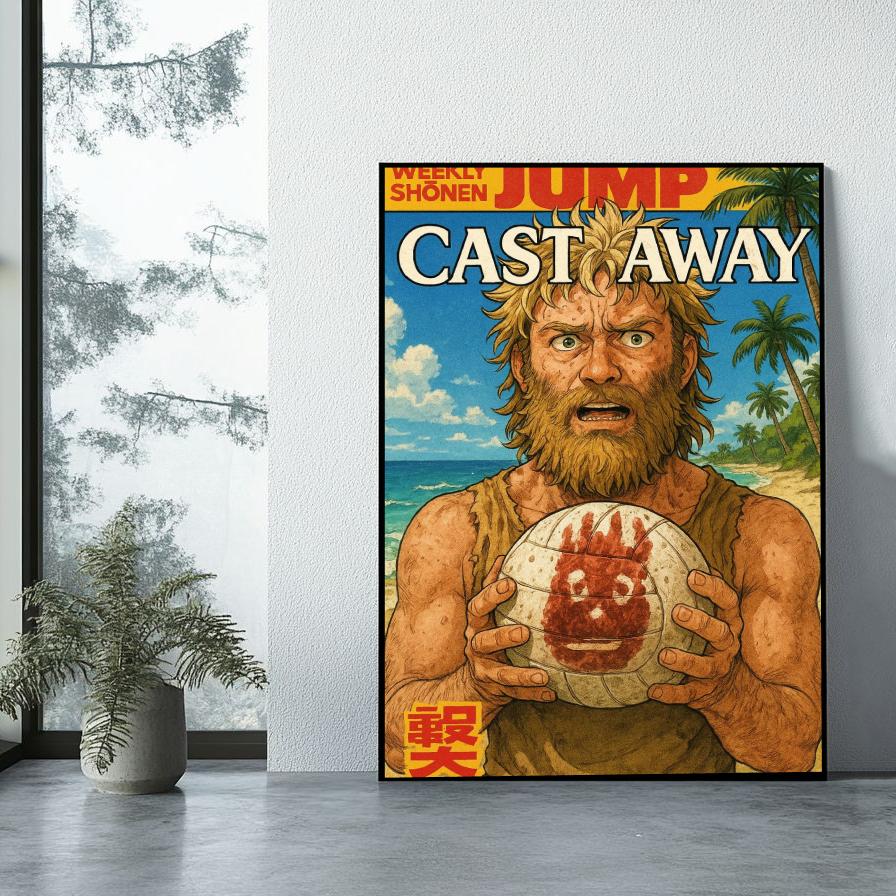 Cast Away Film Cartoon poster sfeerbeeld 1