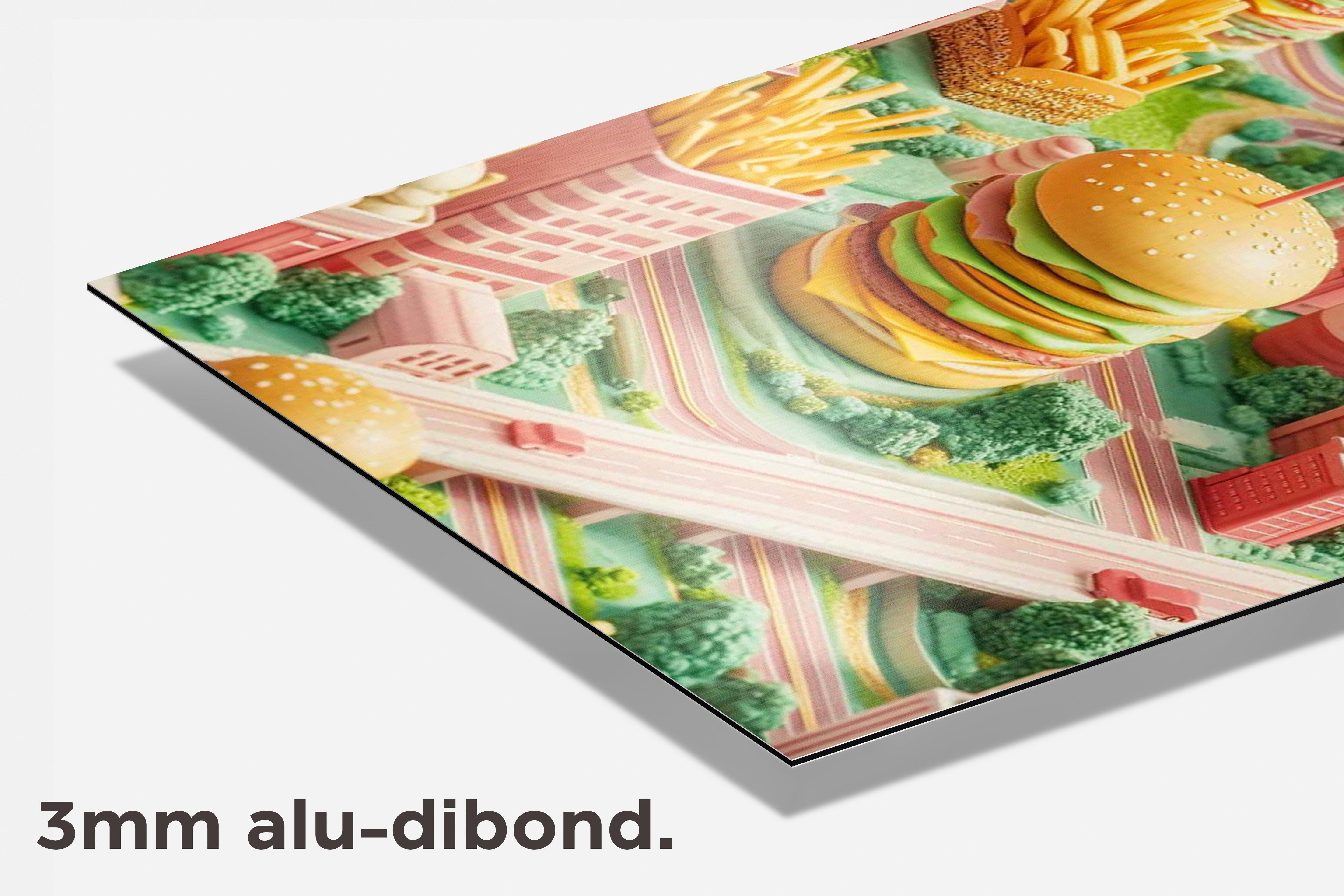 Burger Friet Stad dibond detail
