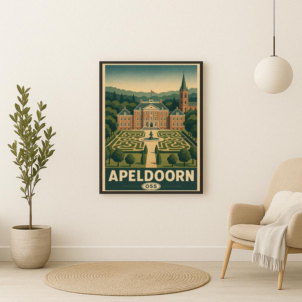 Apeldoorn Netherlands Vintage Text poster sfeerbeeld 2