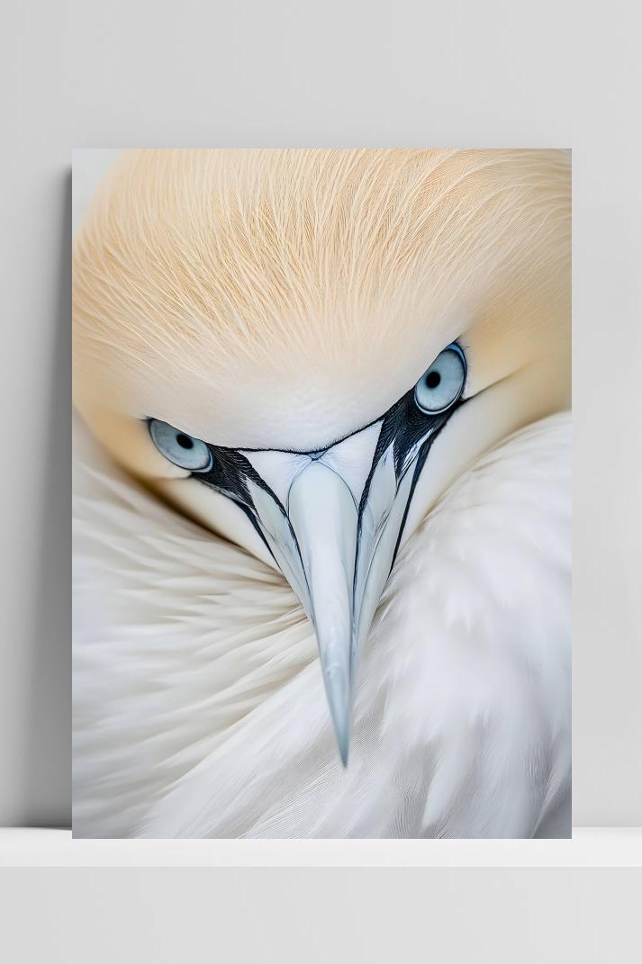 Vogel Jan-van-Gent op 3mm aluminium dibond
