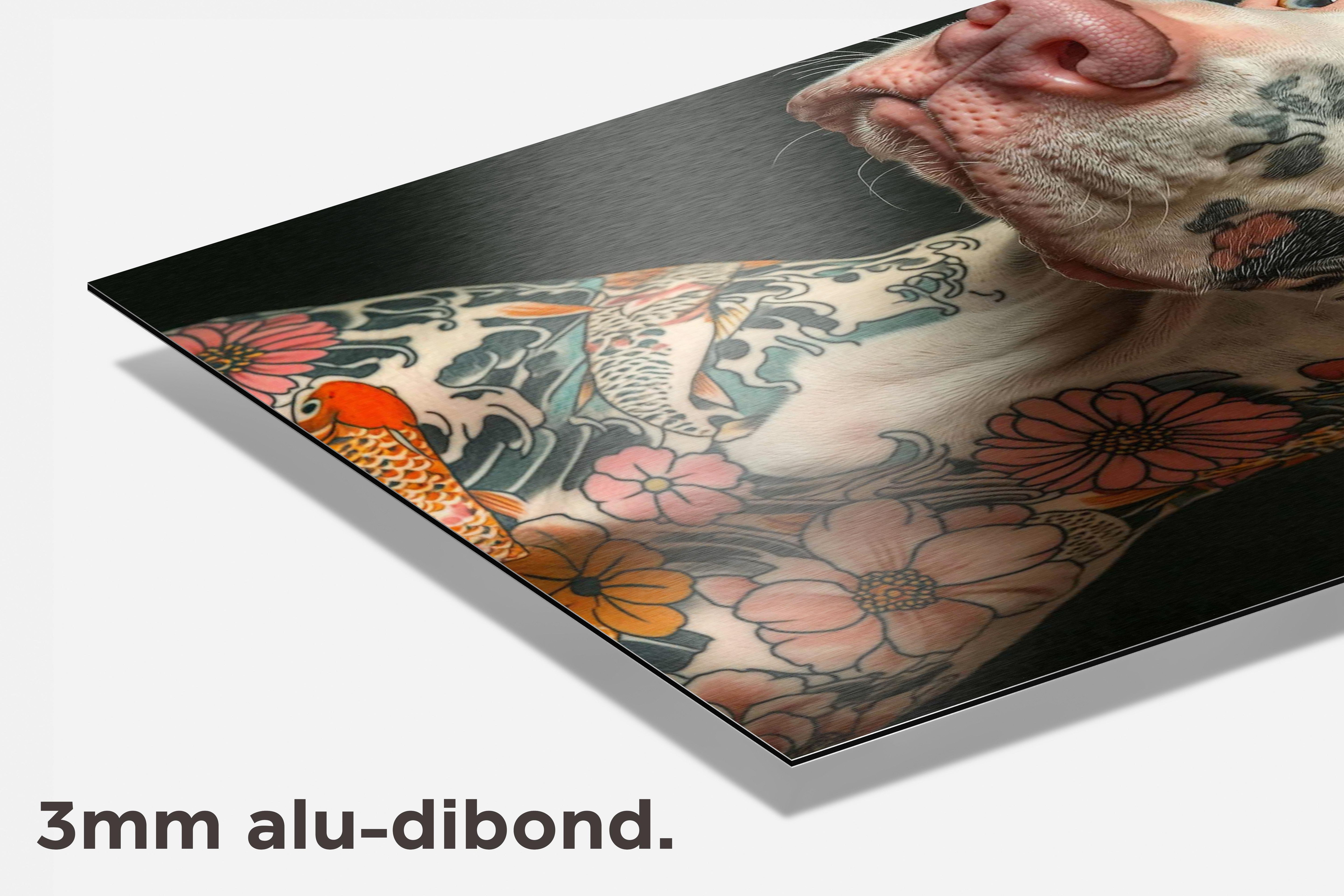 Hond Tatoeage dibond detail