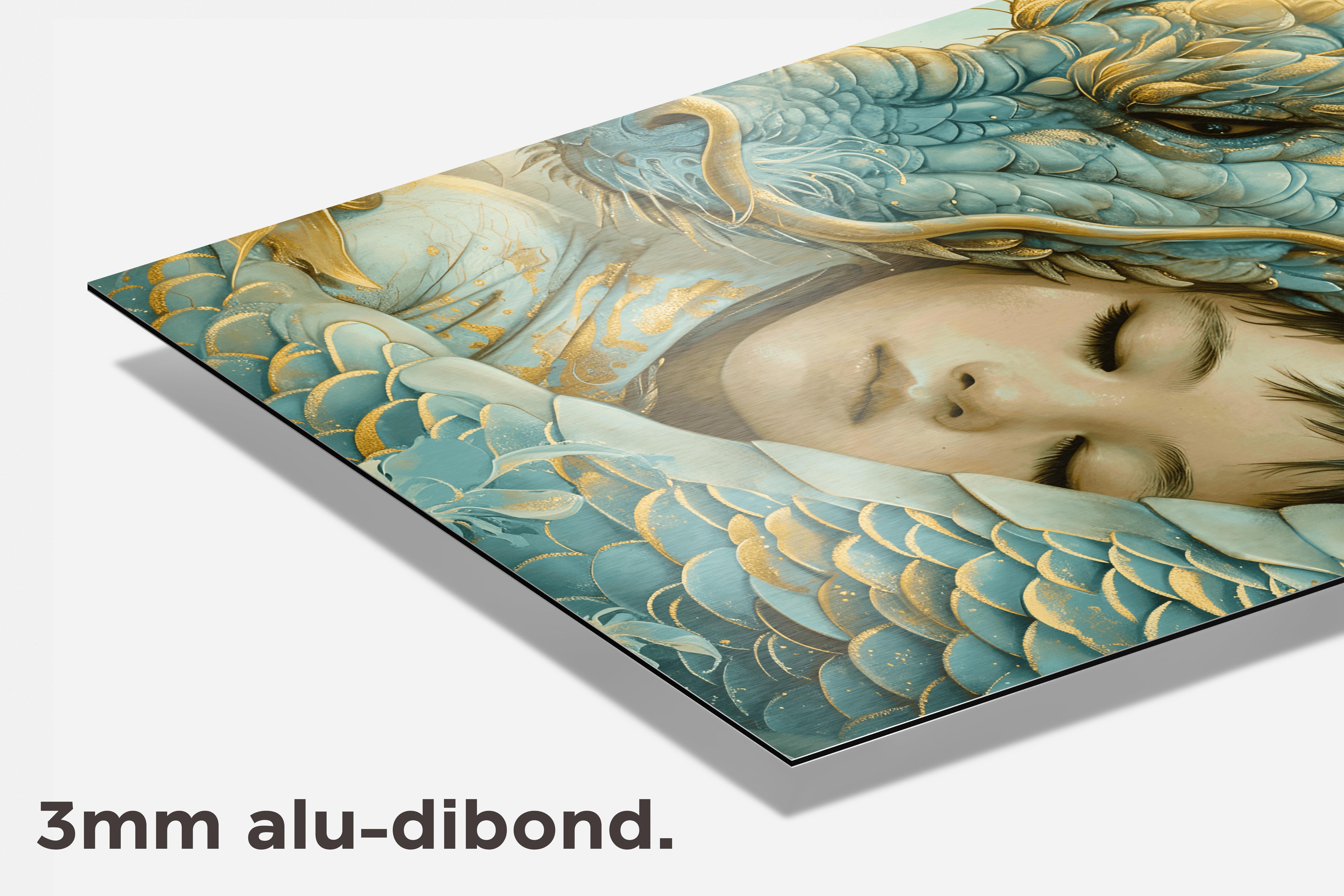 Draak en Kind dibond detail