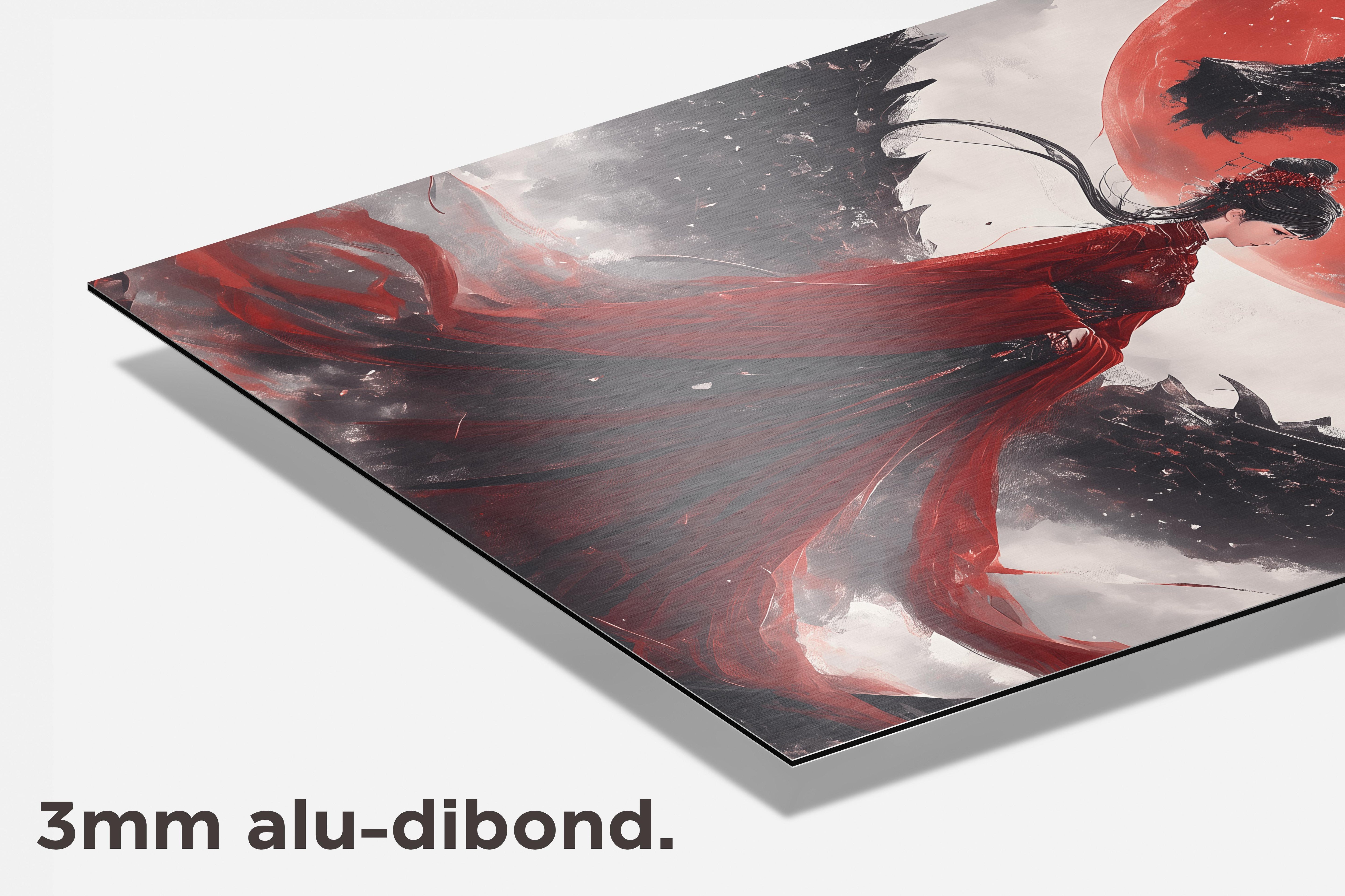 Draak Meisje dibond detail