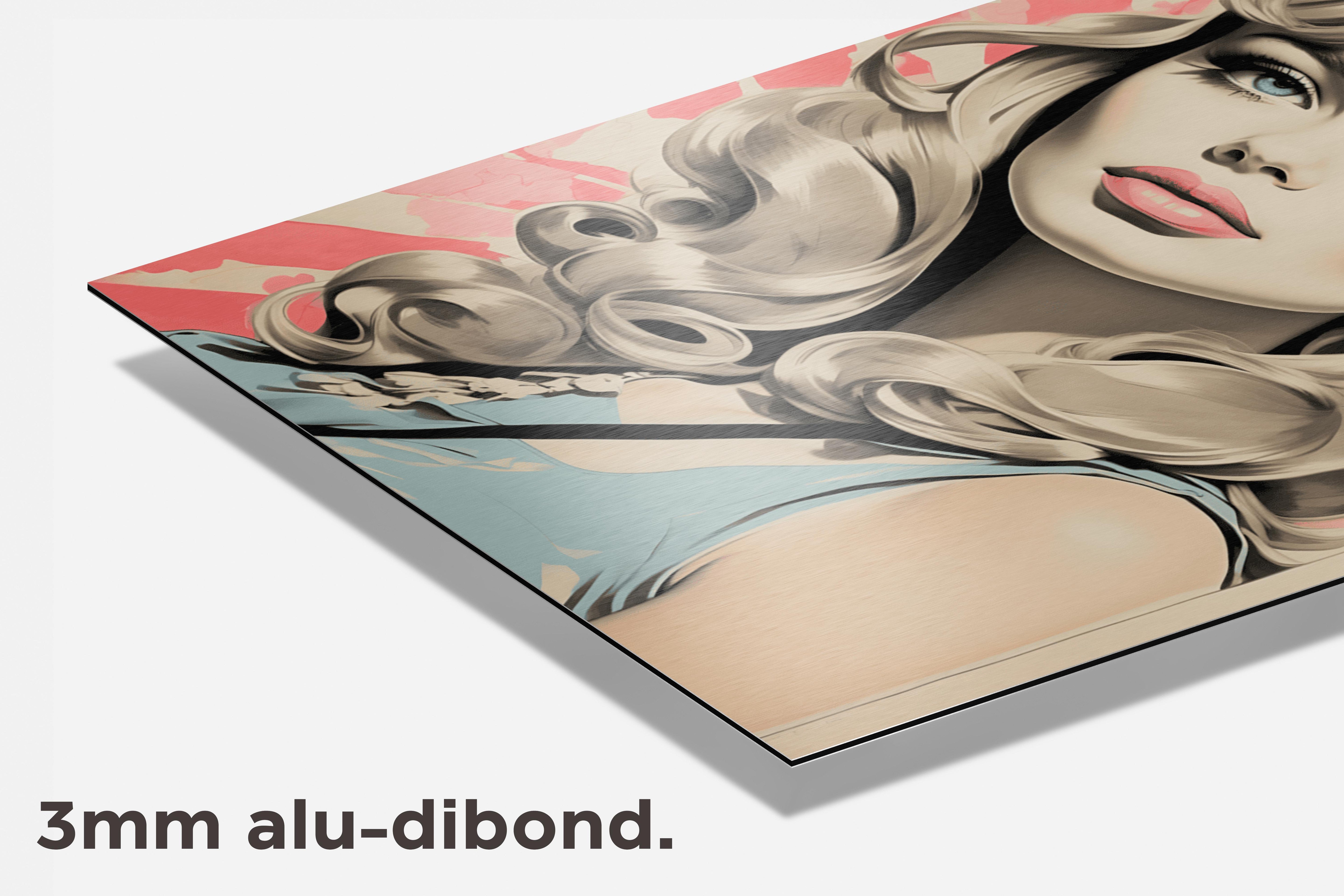 Vintage Pin Up dibond detail