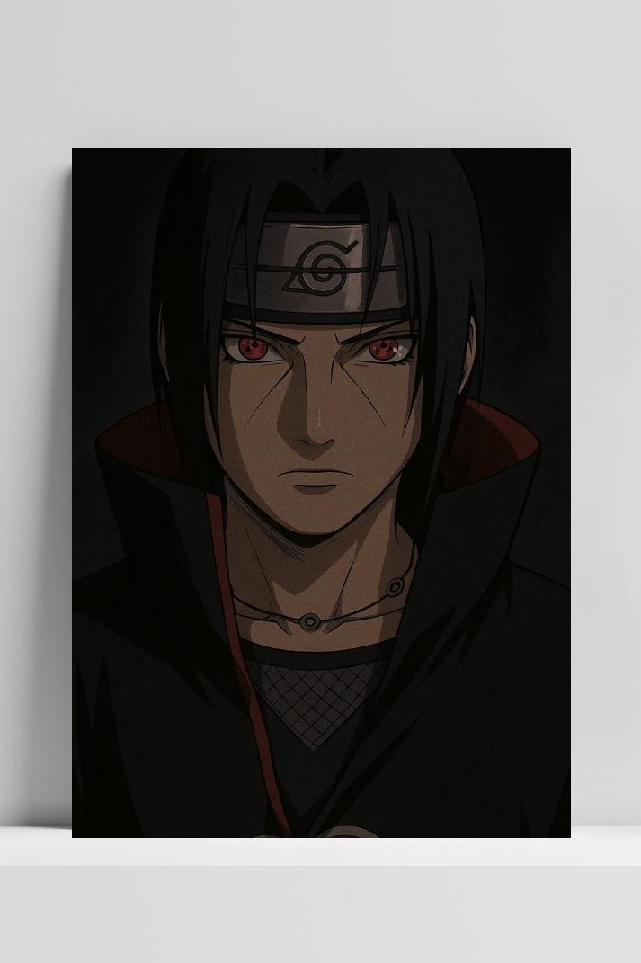 Itachi Uchiha Naruto op 3mm aluminium dibond