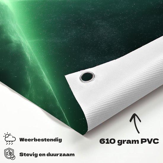 Tuinposter Noorderlicht materiaal-detail: 610 grams weerbestendig PVC-doek