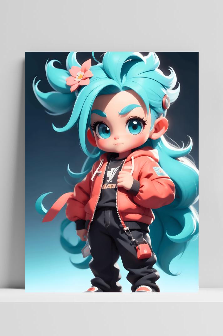 Cool Kid Anime op 3mm aluminium dibond