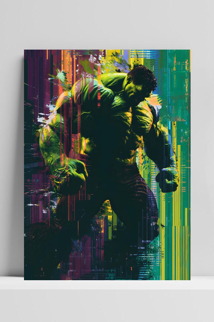 Hulk op 3mm aluminium dibond