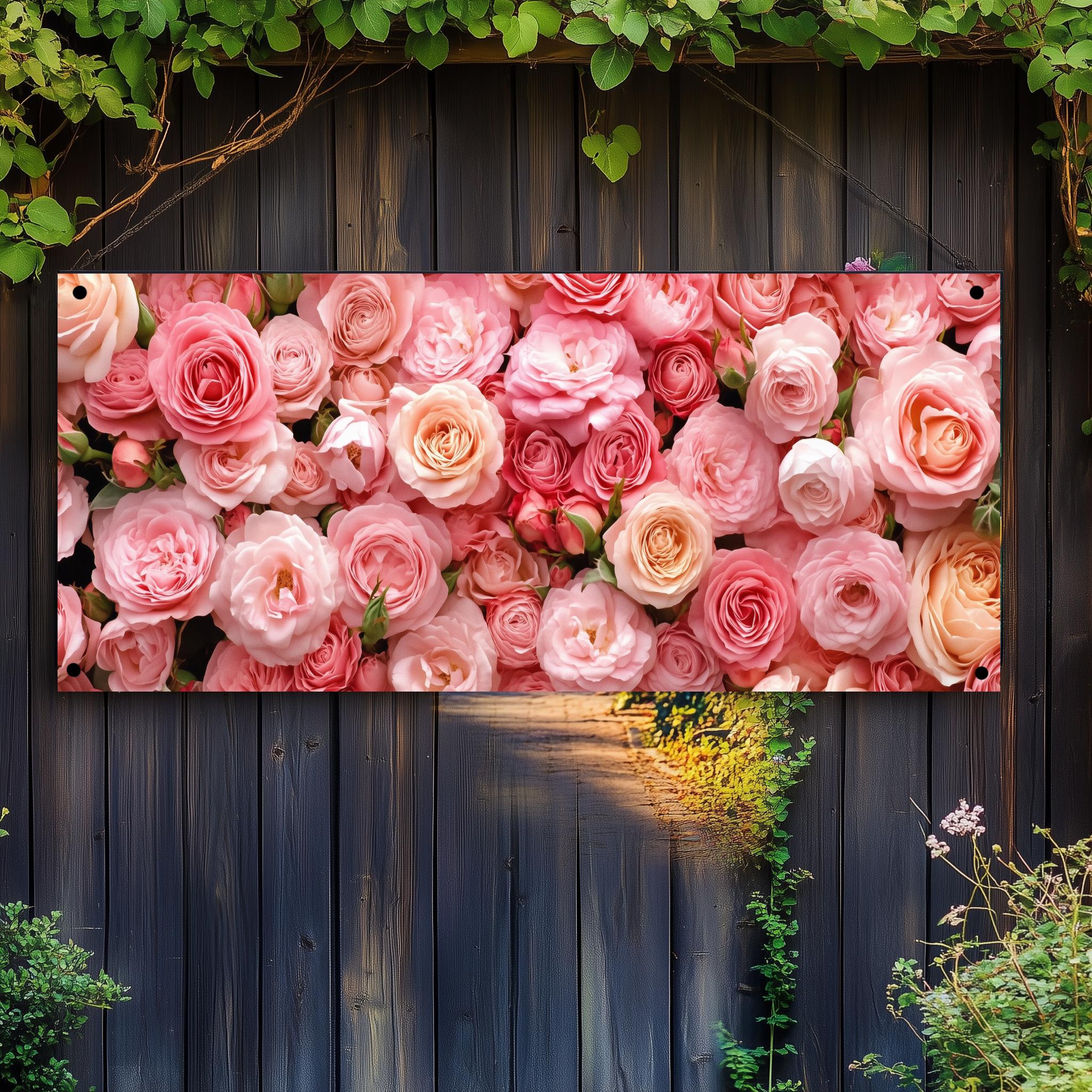 Tuinposter Roze Rozen van 25 Artstreet