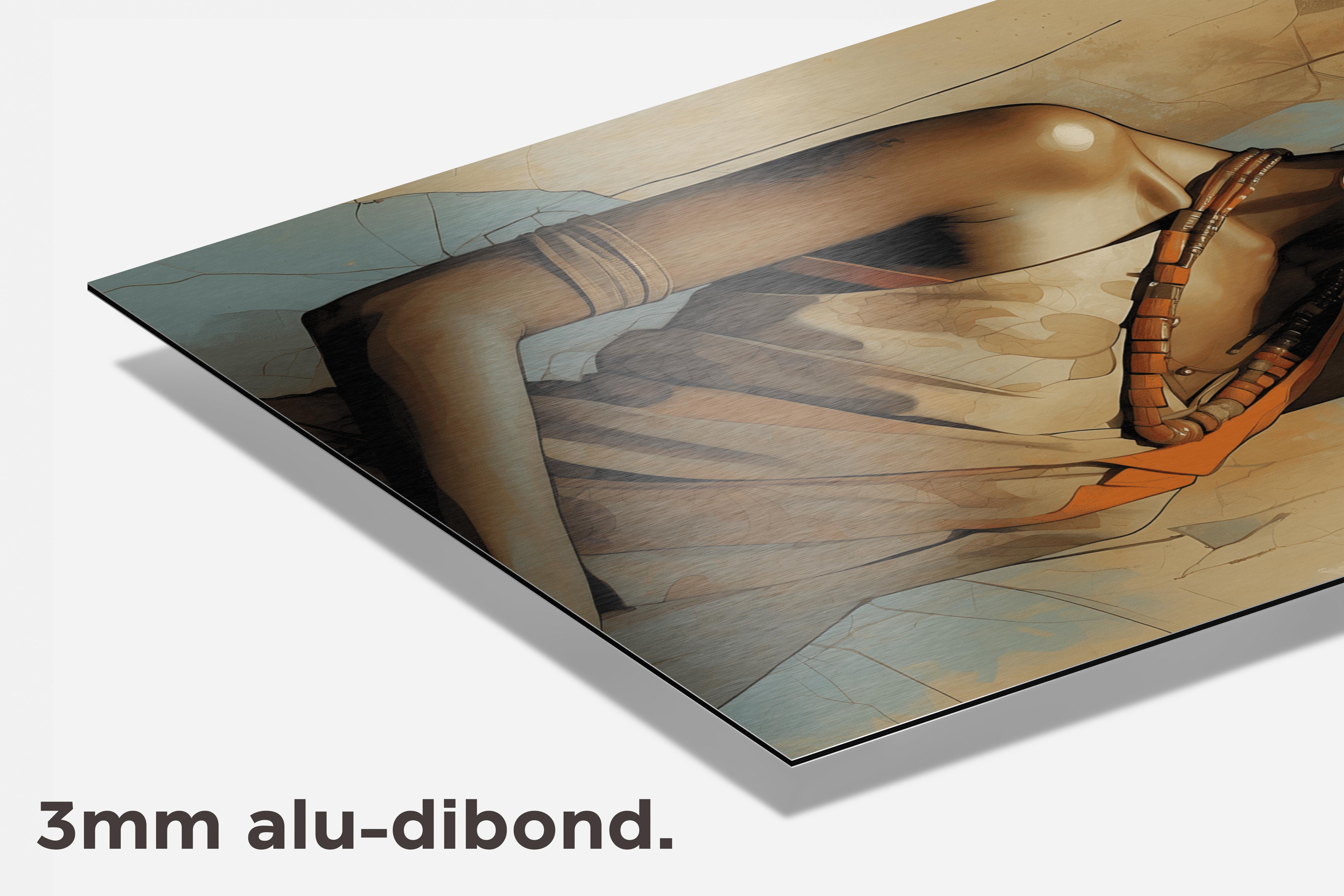 Afrikaans Model Blauw dibond detail