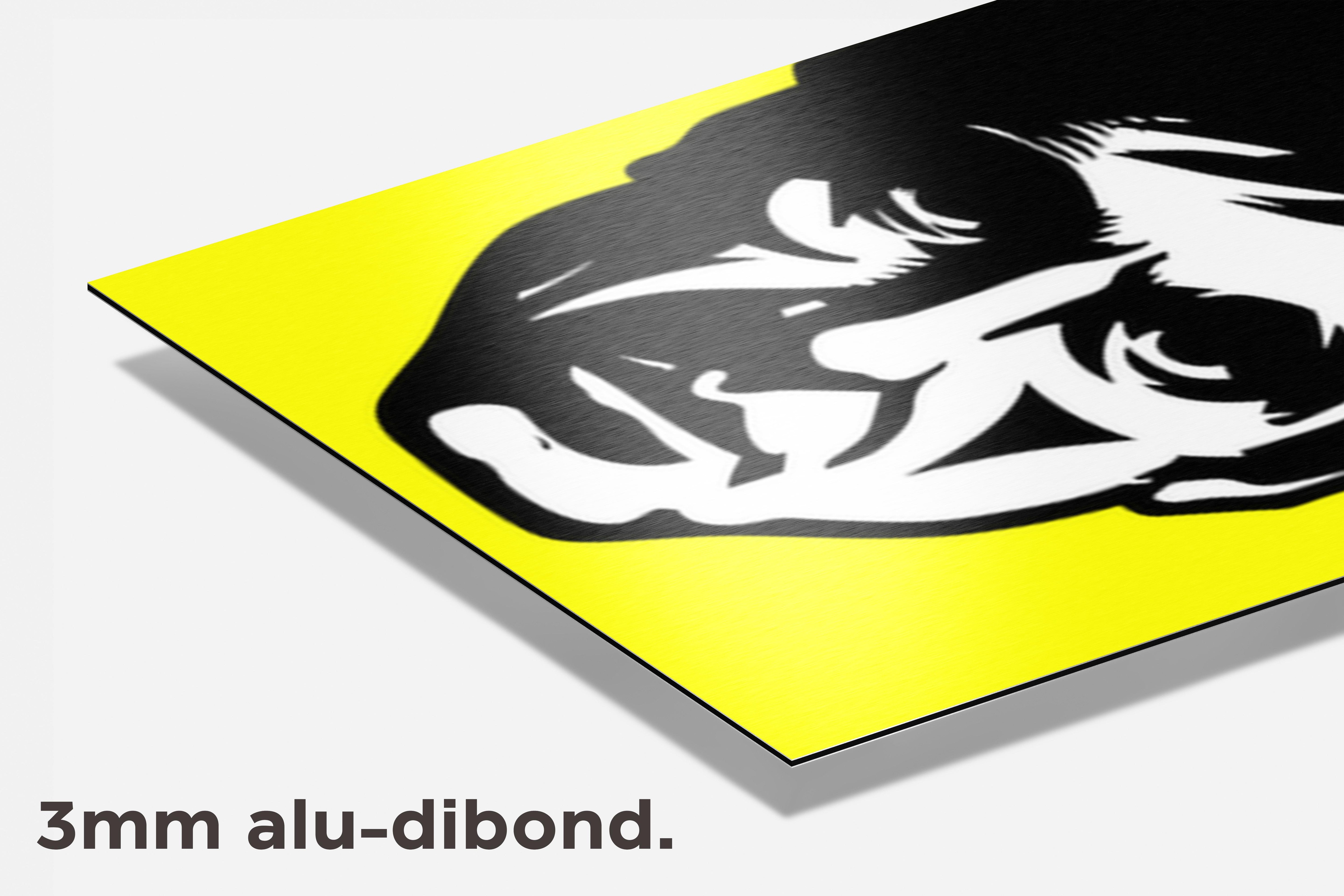 Scarface Geel dibond detail