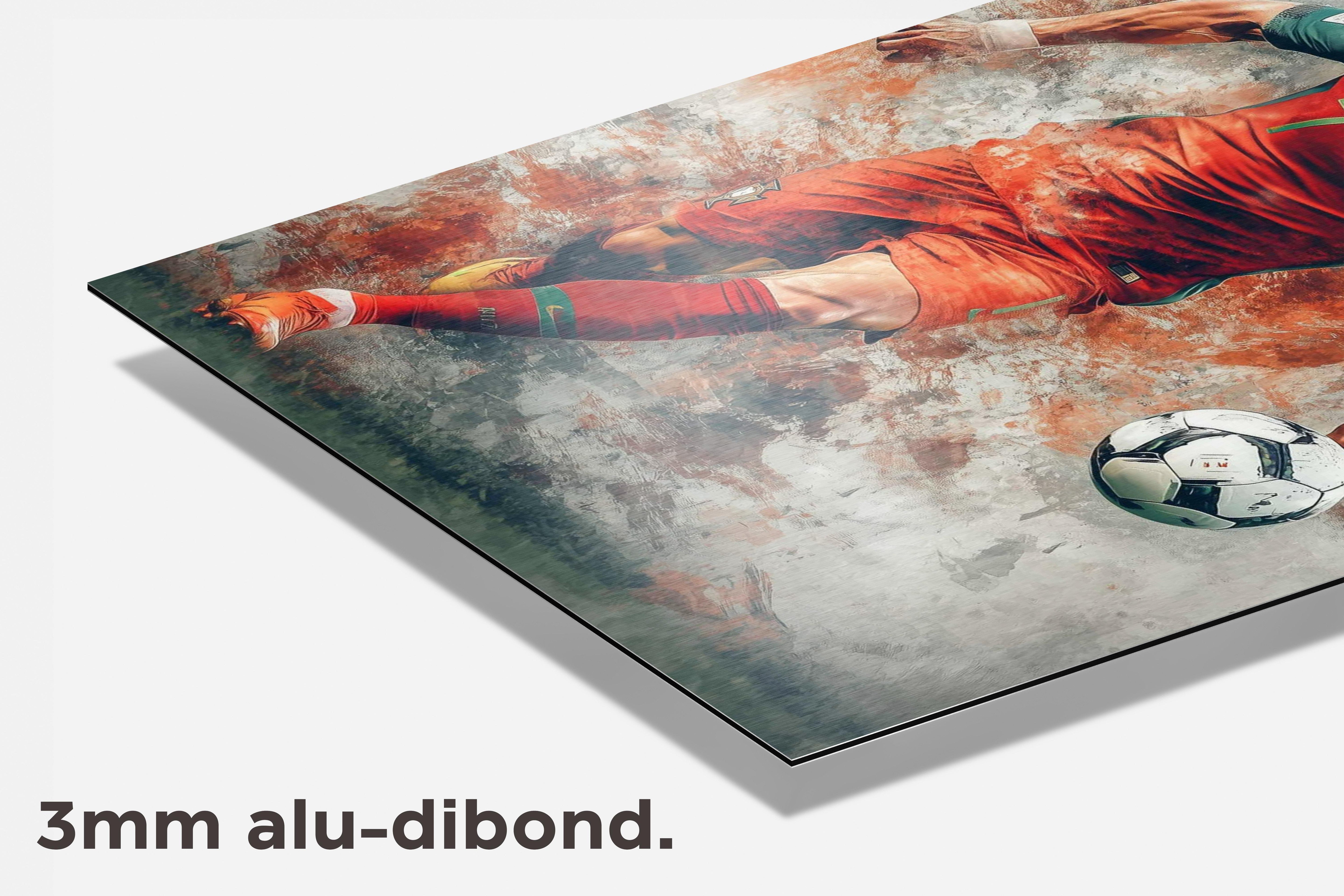 Cristiano Ronaldo Portugal dibond detail