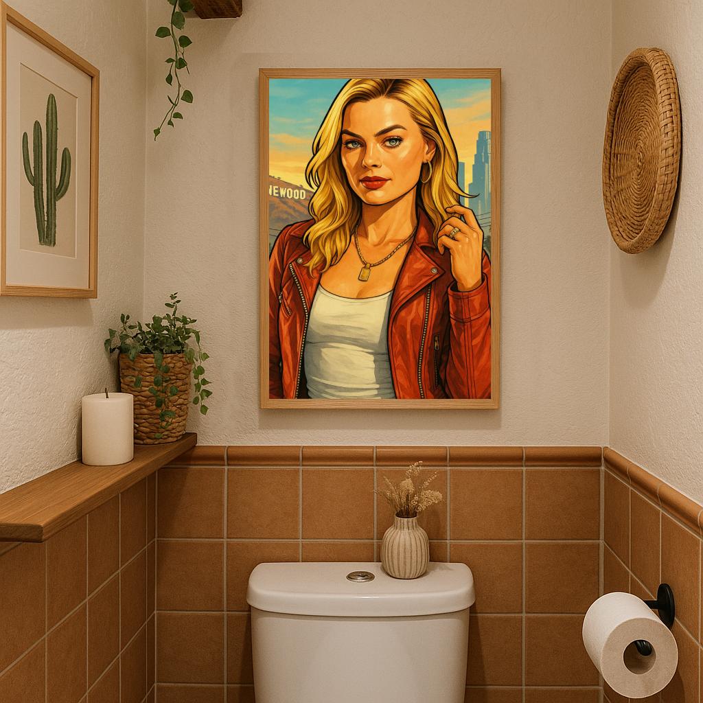 Margot Robbie Pop Art poster sfeerbeeld 3