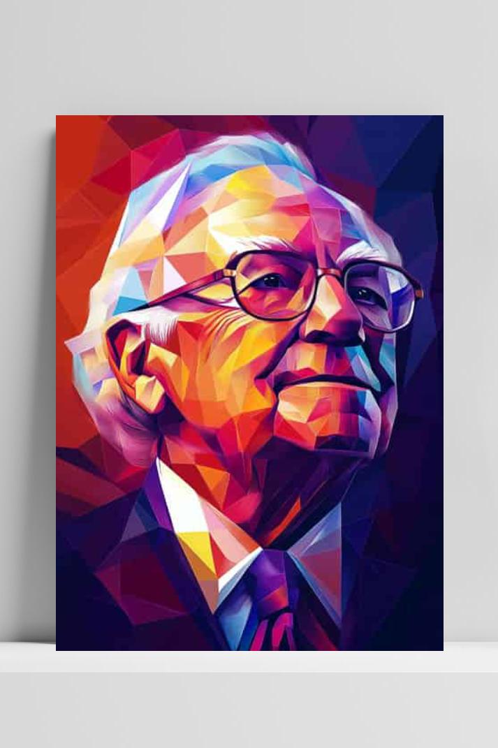 Warren Buffett op 3mm aluminium dibond