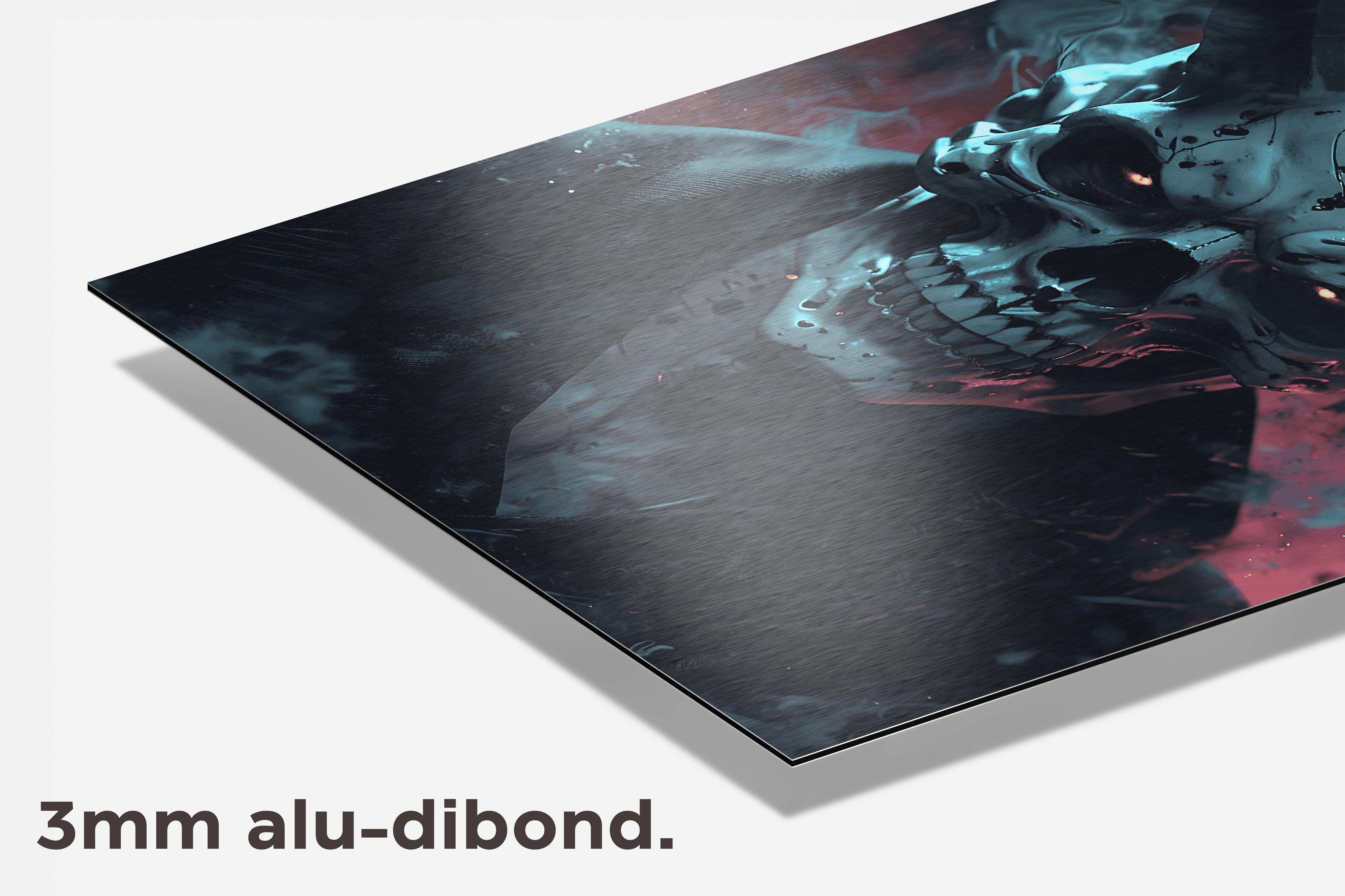 Demon Schedel dibond detail