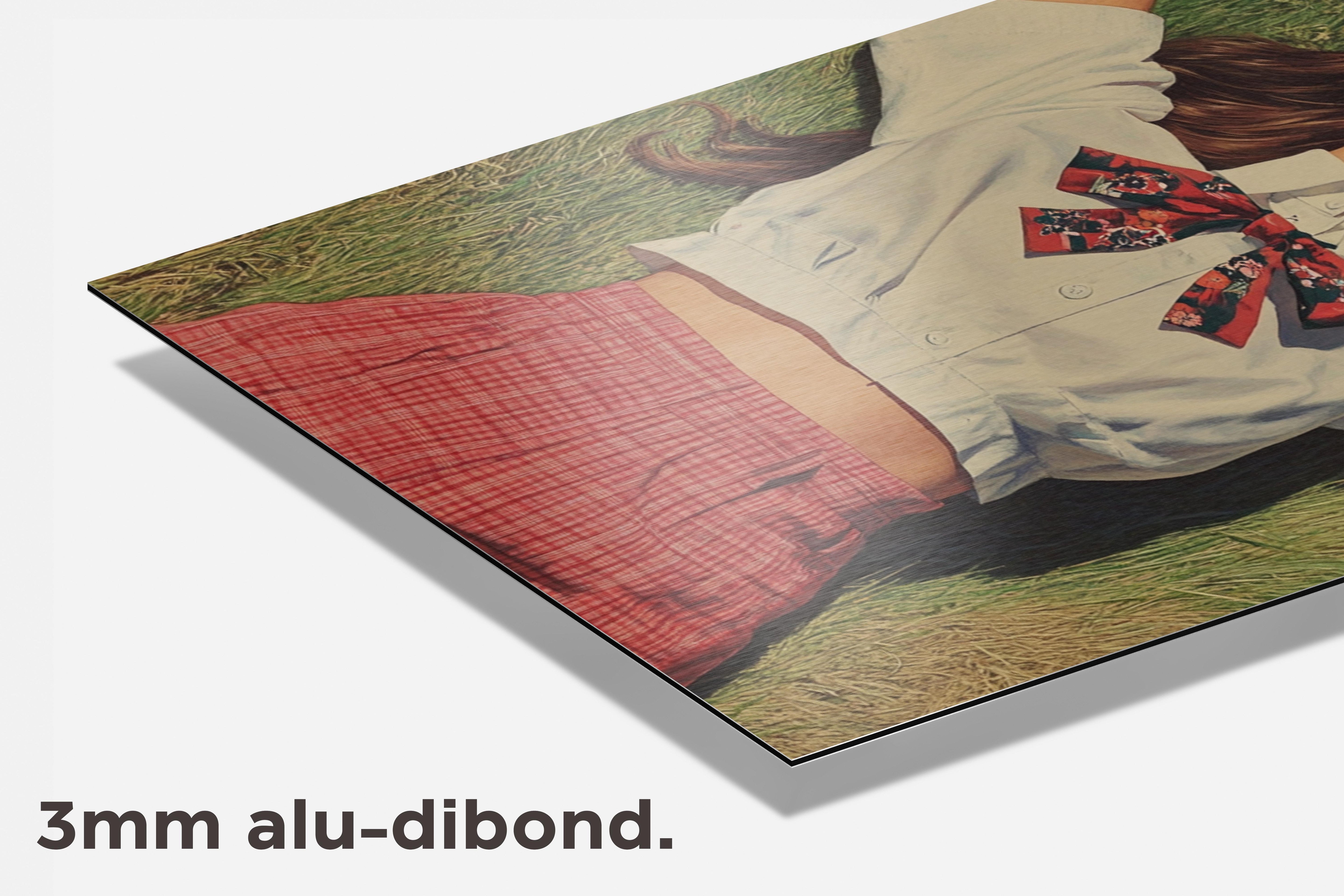 Slapend Meisje dibond detail