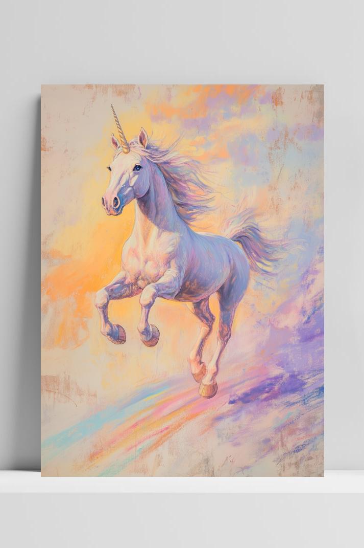 Unicorn Art op 3mm aluminium dibond