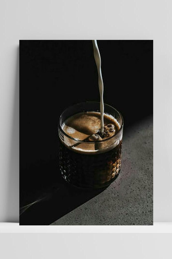 Koffie Poster op 3mm aluminium dibond