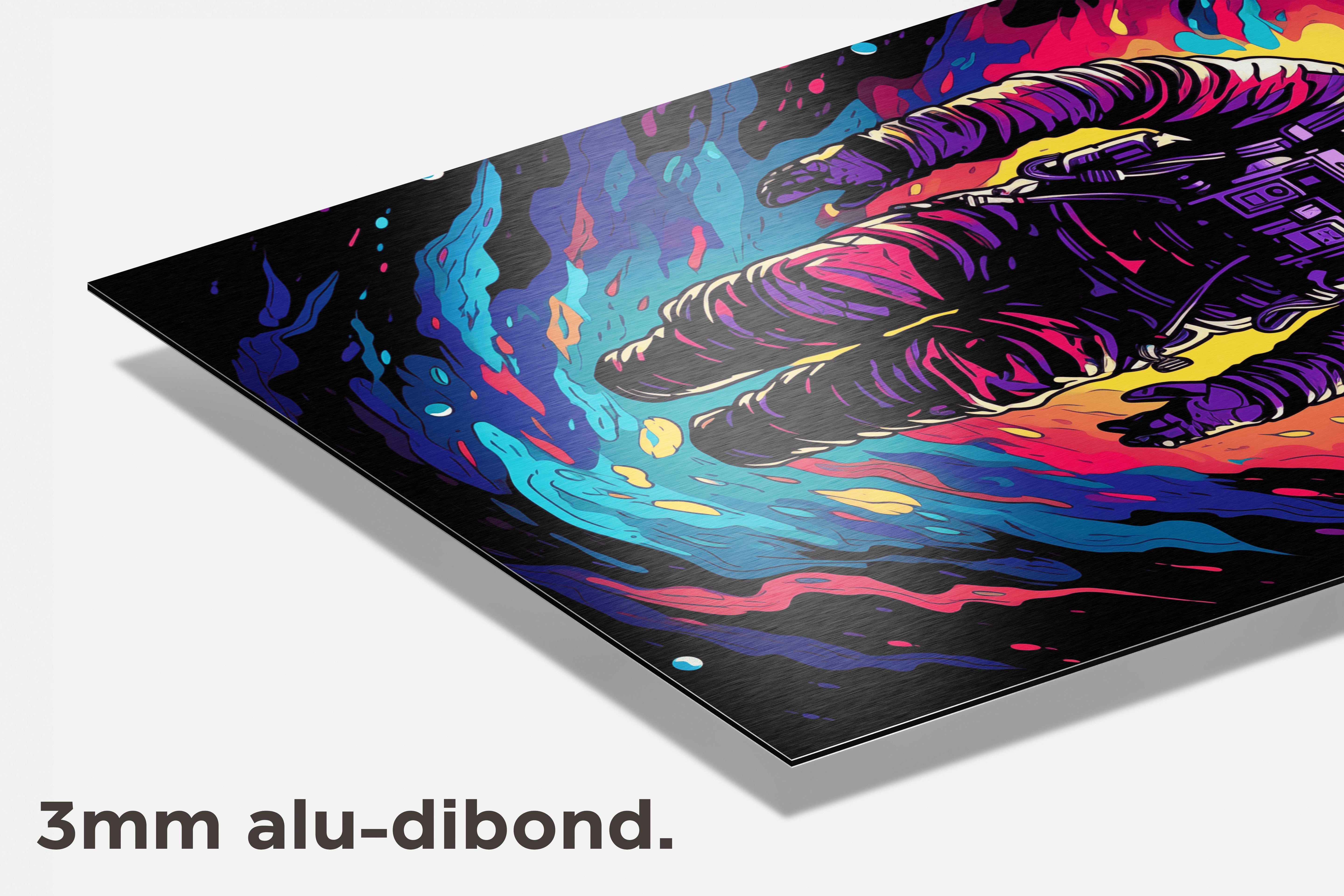 Astronaut Kleuren dibond detail