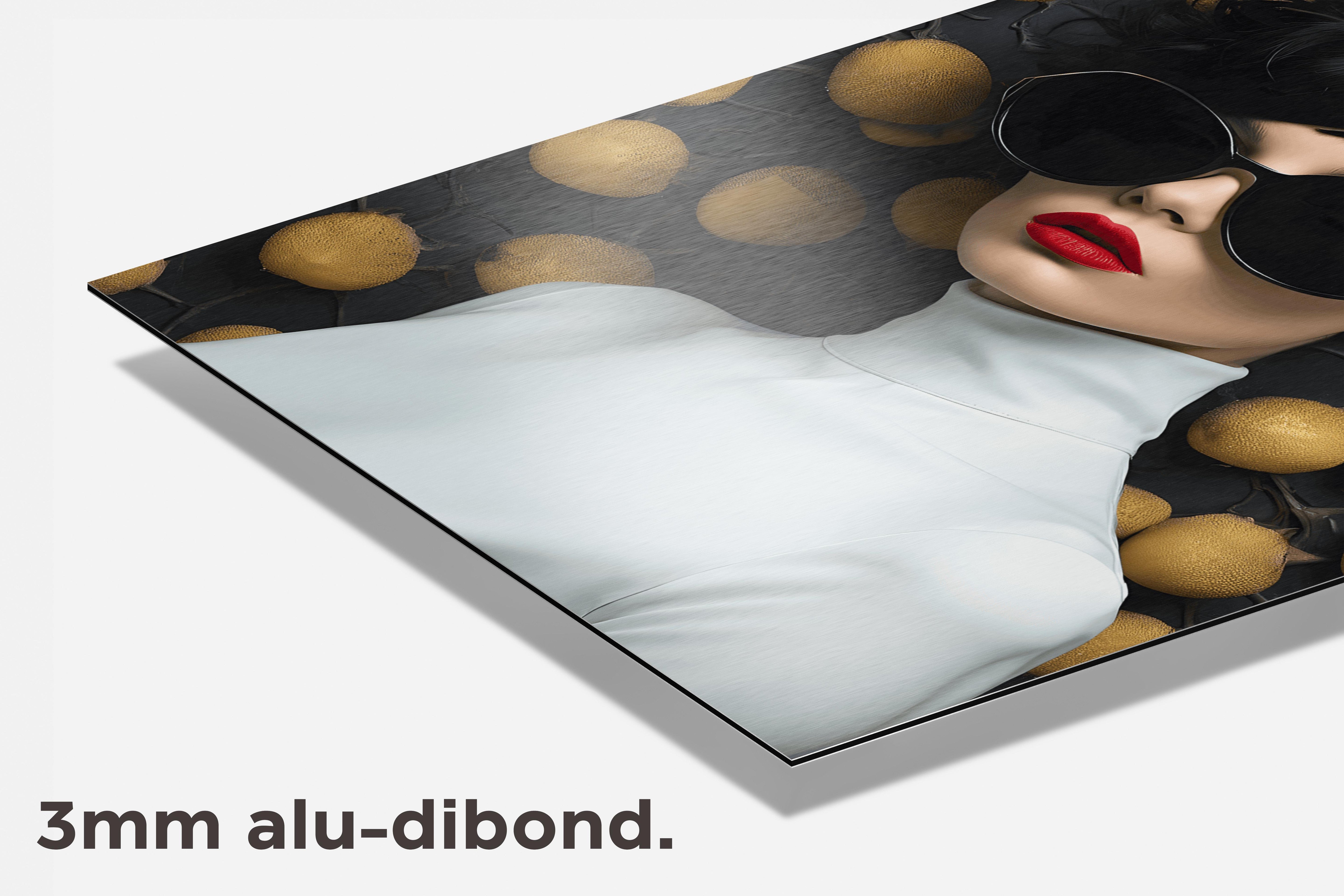 Zwarte Bril dibond detail