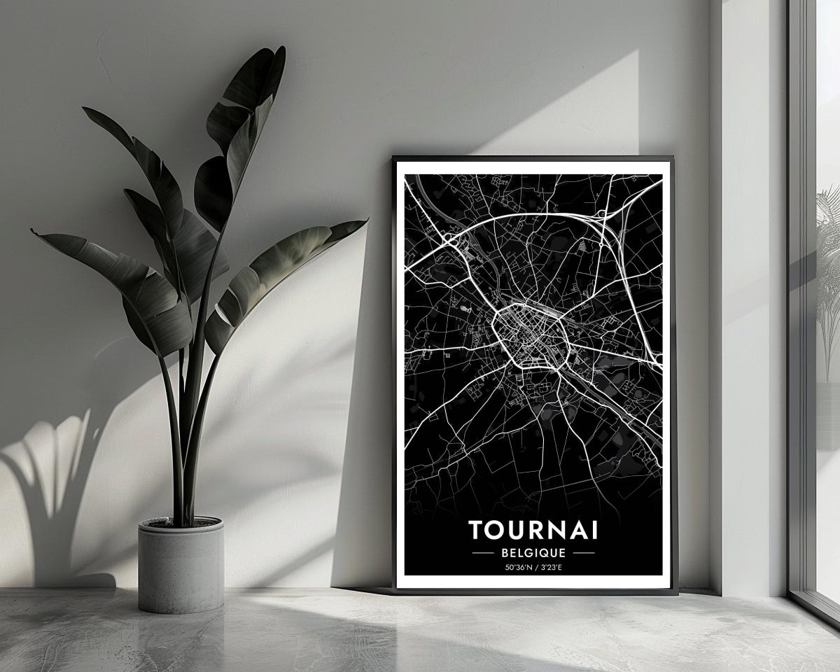 Tournai Zwart poster van 25 Artstreet