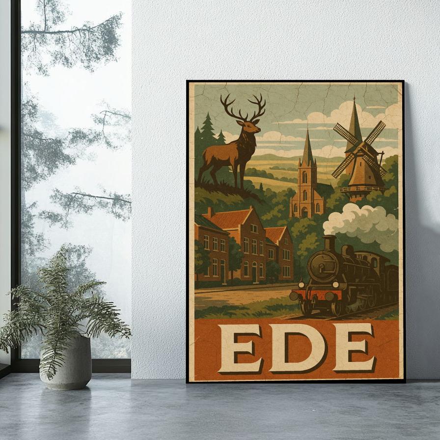Mouth Laugh Ede Netherlands Vintage Text poster sfeerbeeld 1